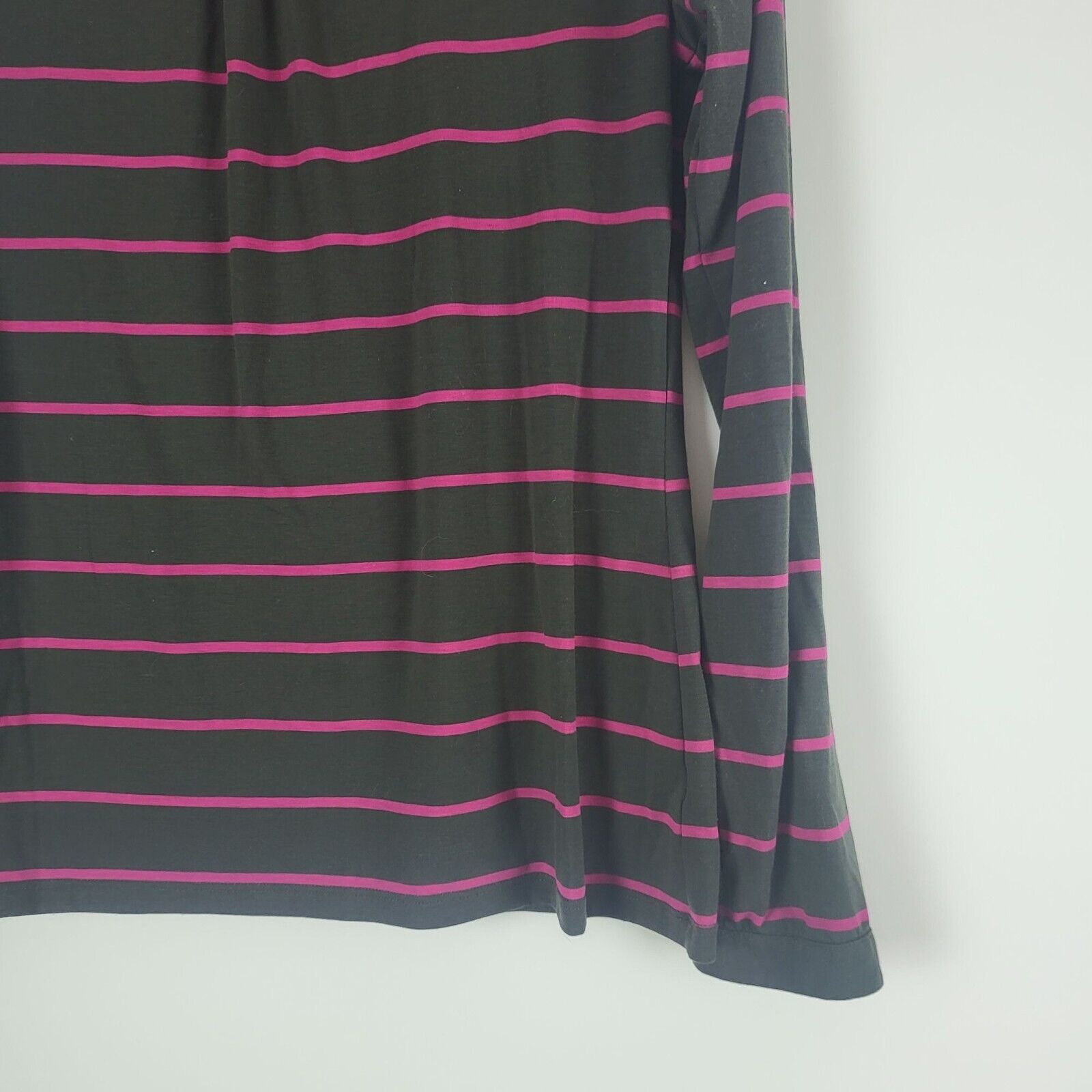 Rei REI Top M Womens Long Roll Tab Sleeve Brown Pink Striped Size M / US 6-8 / IT 42-44 - 4 Thumbnail