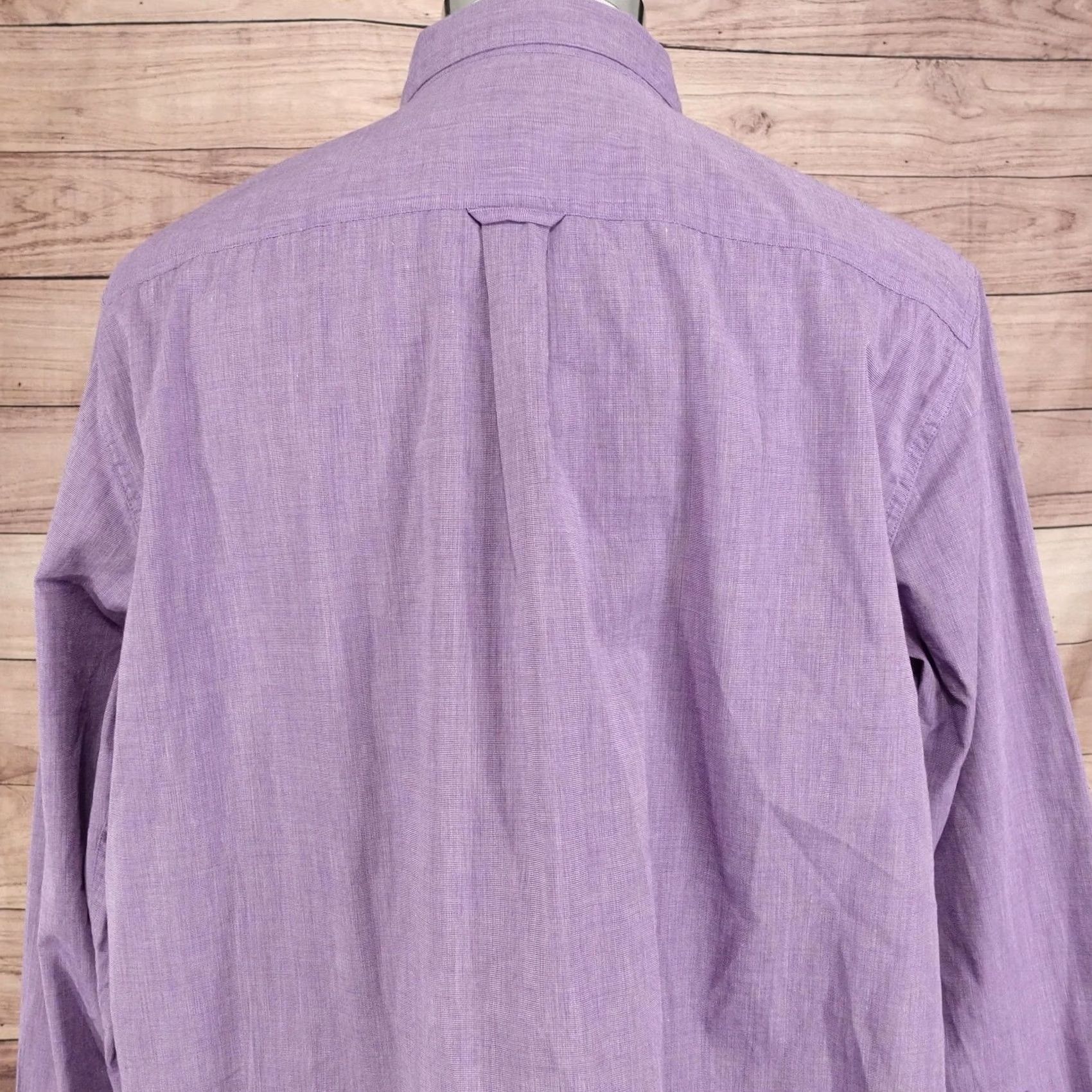 Chaps Chaps Shirt Mens Large Purple Solid Long Sleeve Button Down Easy Care Casual Size US L / EU 52-54 / 3 - 5 Thumbnail