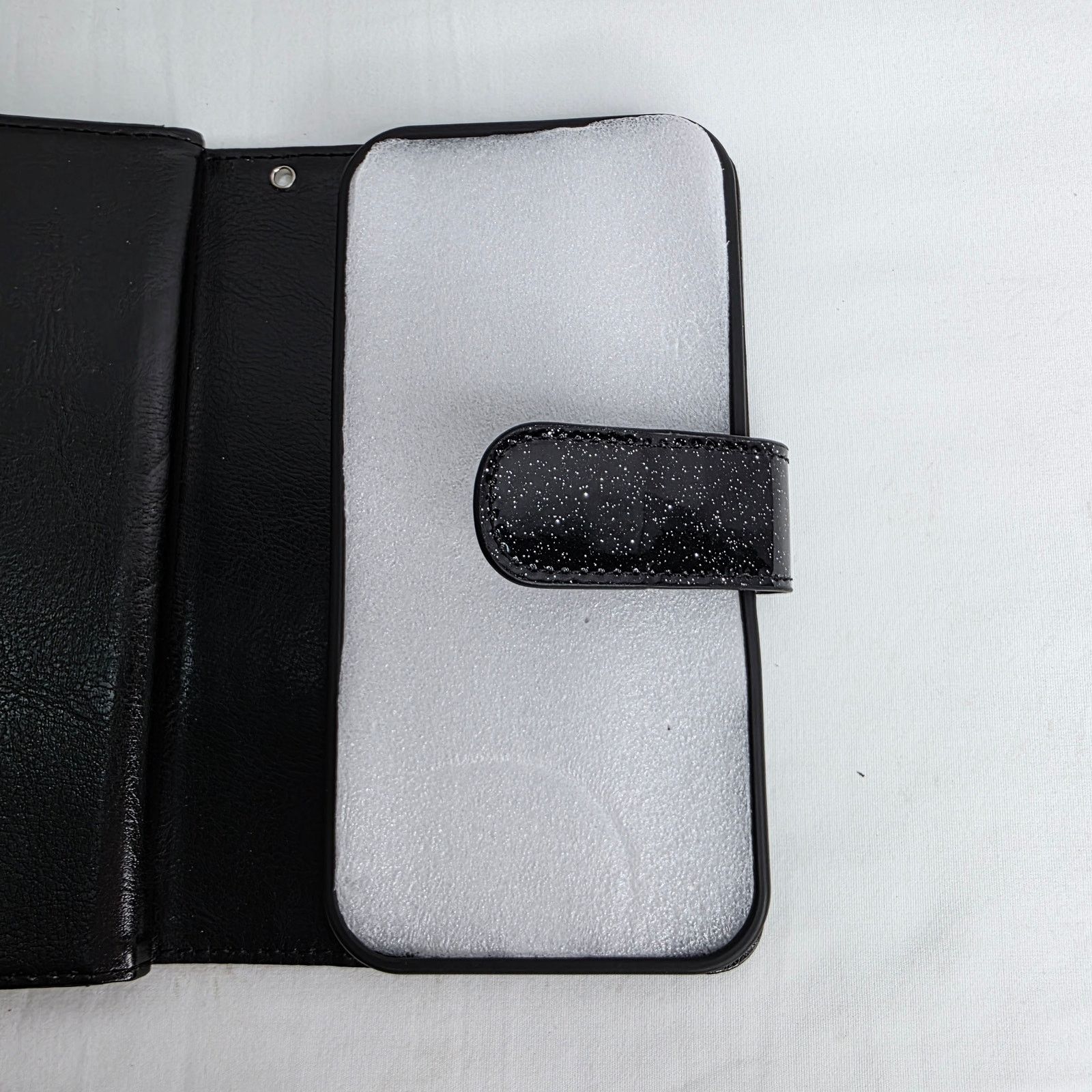 Other iPhone 16 Pro Black Glitter Phone Case W Detachable Wallet Size ONE SIZE - 12 Thumbnail
