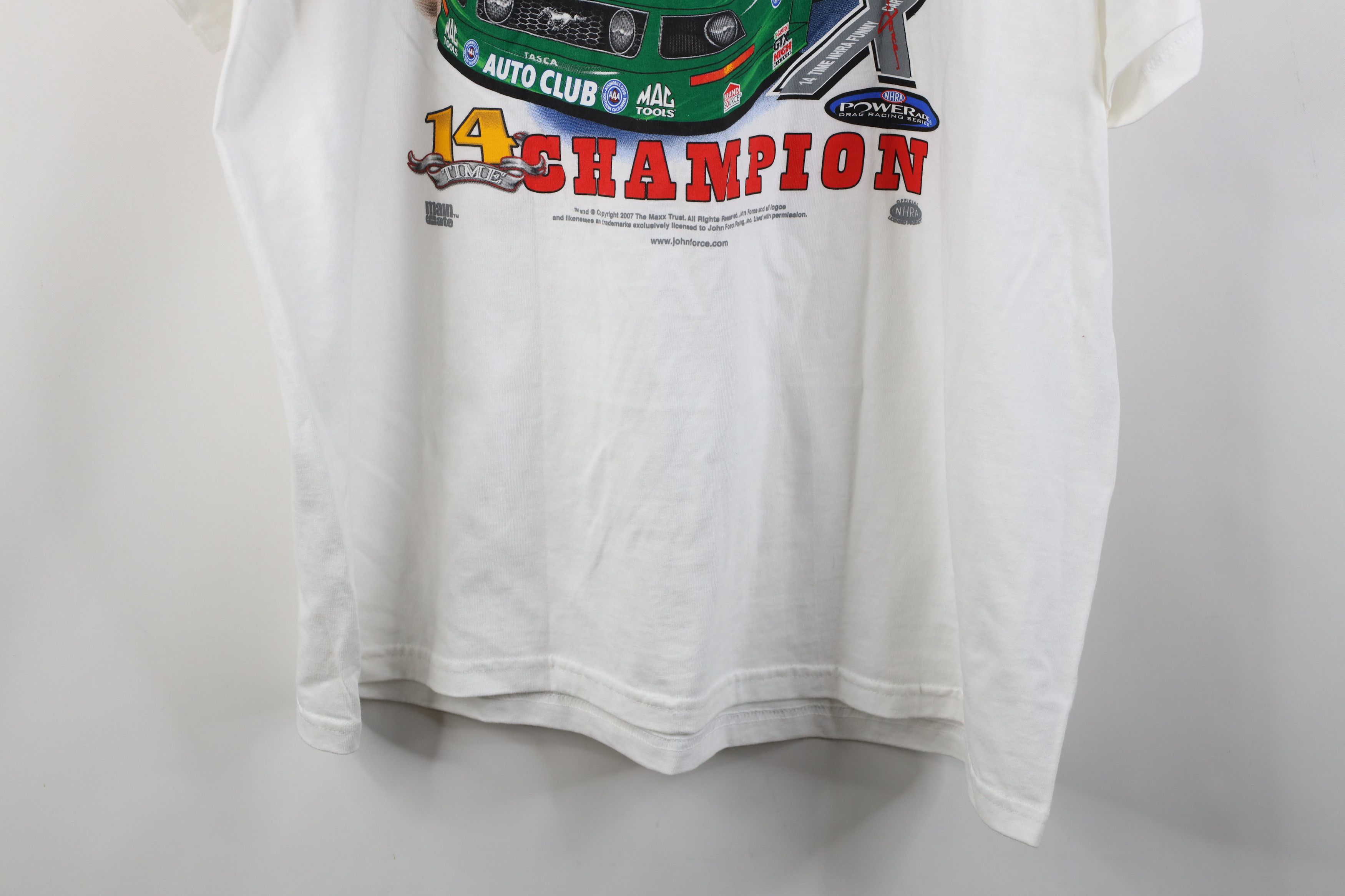 Vintage Deadstock Vintage John Force 14 Time Champion Racing T-Shirt Size US XL / EU 56 / 4 - 16 Thumbnail