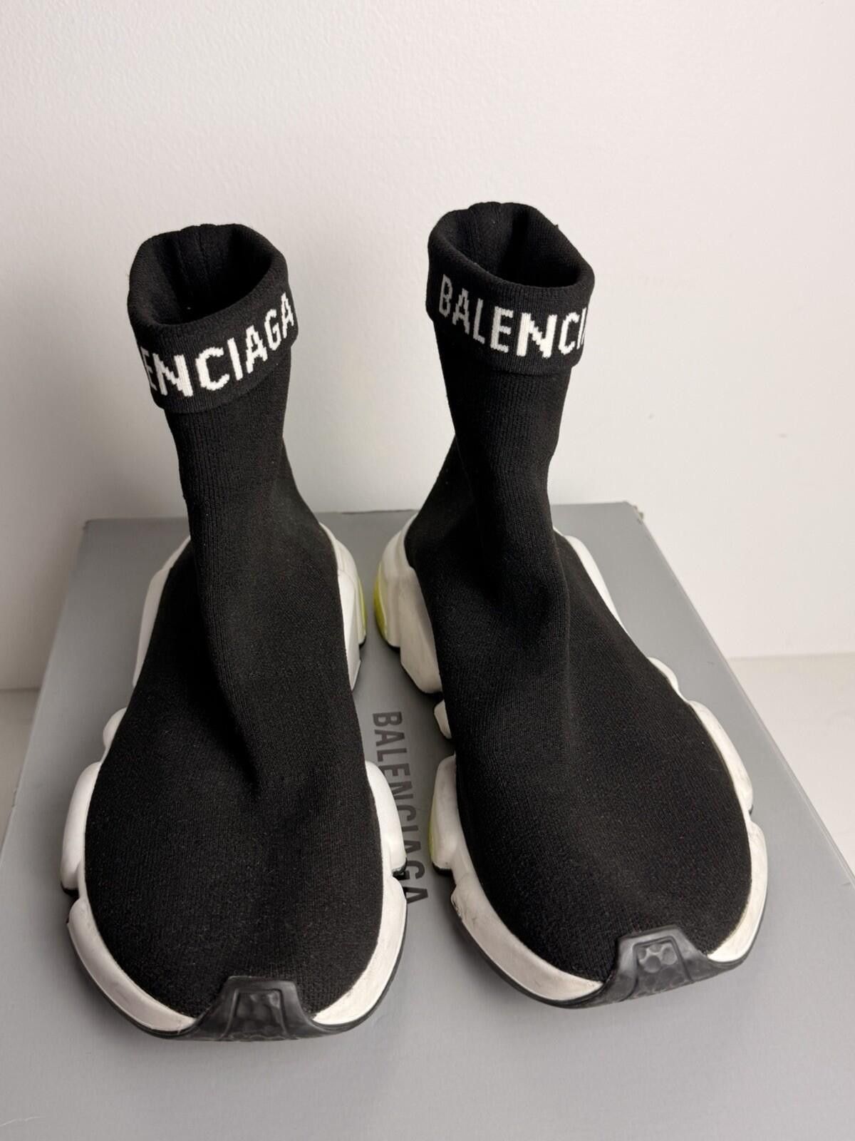 Balenciaga Balenciaga Speed Trainer Sneakers Black/White Women’s SZ 39 Size US 9 / IT 39 - 2 Thumbnail
