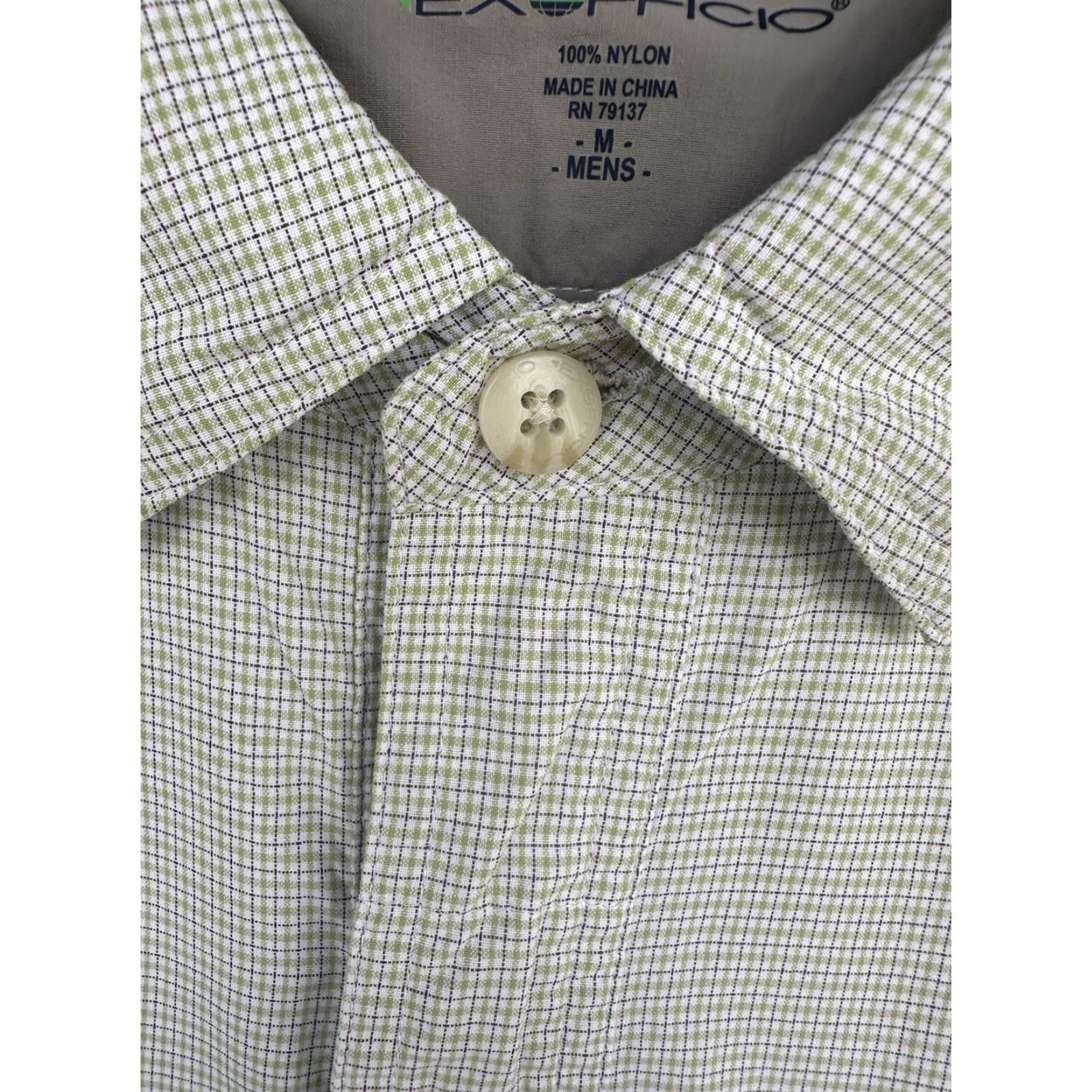 ExOfficio ExOfficio Shirt Mens M Green Plaid Insect Shield Long Sleeve Button-Up Casual Travel Workwear Size US M / EU 48-50 / 2 - 4 Thumbnail