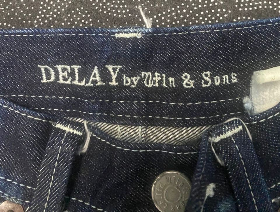If Six Was Nine 💥FLARE💥DELAY by UFIN & SON DISTRESSED DENIM Size US 30 / EU 46 - 14 Thumbnail