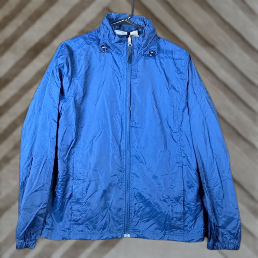 Adidas L.L. Bean Womens Jacket Windbreaker Navy Blue Full Zip 100% Nylon Medium Size M / US 6-8 / IT 42-44 - 1 Thumbnail