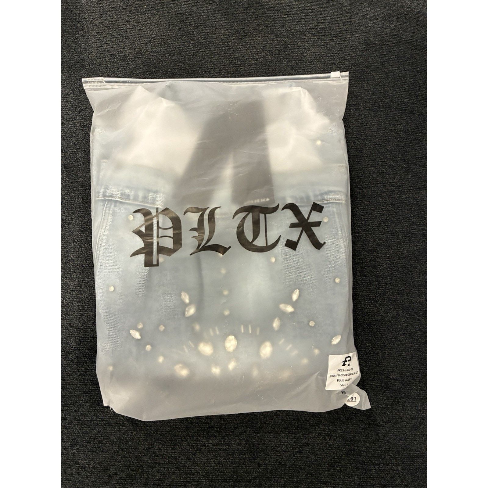 Pltx Blue Rhinestone Studded Collared Pocket Button Jacket L, Men's — image 5 of 5