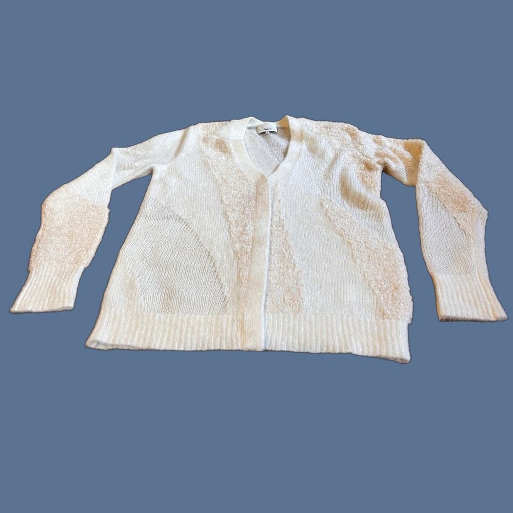 3.1 Phillip Lim 3.1 Phillip Lim Textured Cardigan Sweater Women’s Small S White Mohair Blend Cardigan Size S / US 4 / IT 40 - 1 Thumbnail