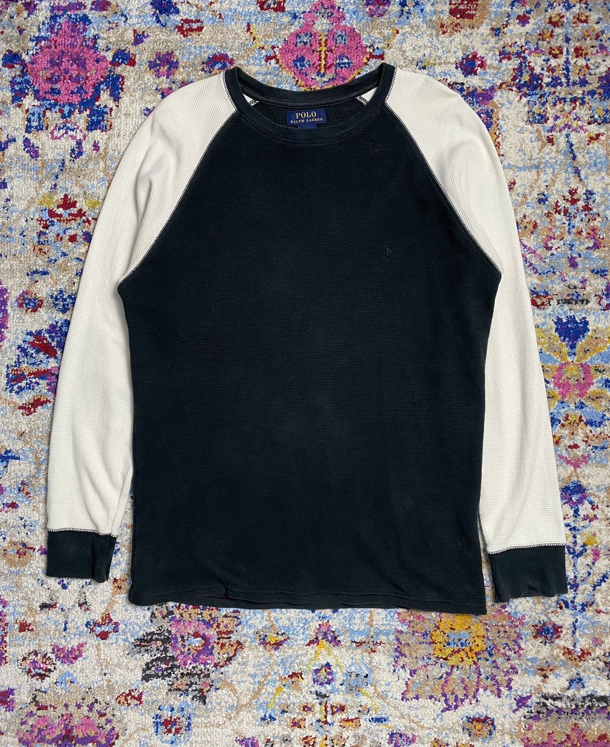 Polo Ralph Lauren × Vintage Classic Polo Ralph Lauren Thermal Waffle Knit Sweatshirts Size US M / EU 48-50 / 2 - 1 Thumbnail