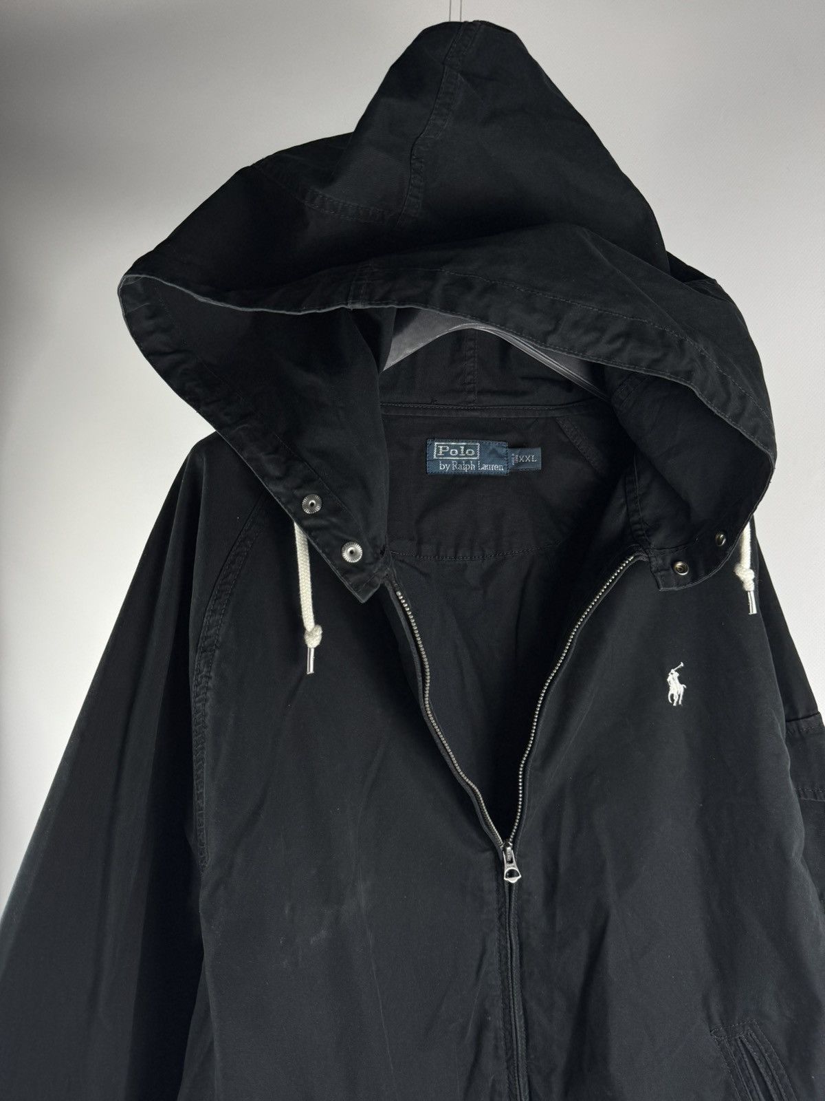 Polo Ralph Lauren Vintage Polo Ralph Lauren Zip Up Hooded Jacket Black Size US XL / EU 56 / 4 - 2 Thumbnail