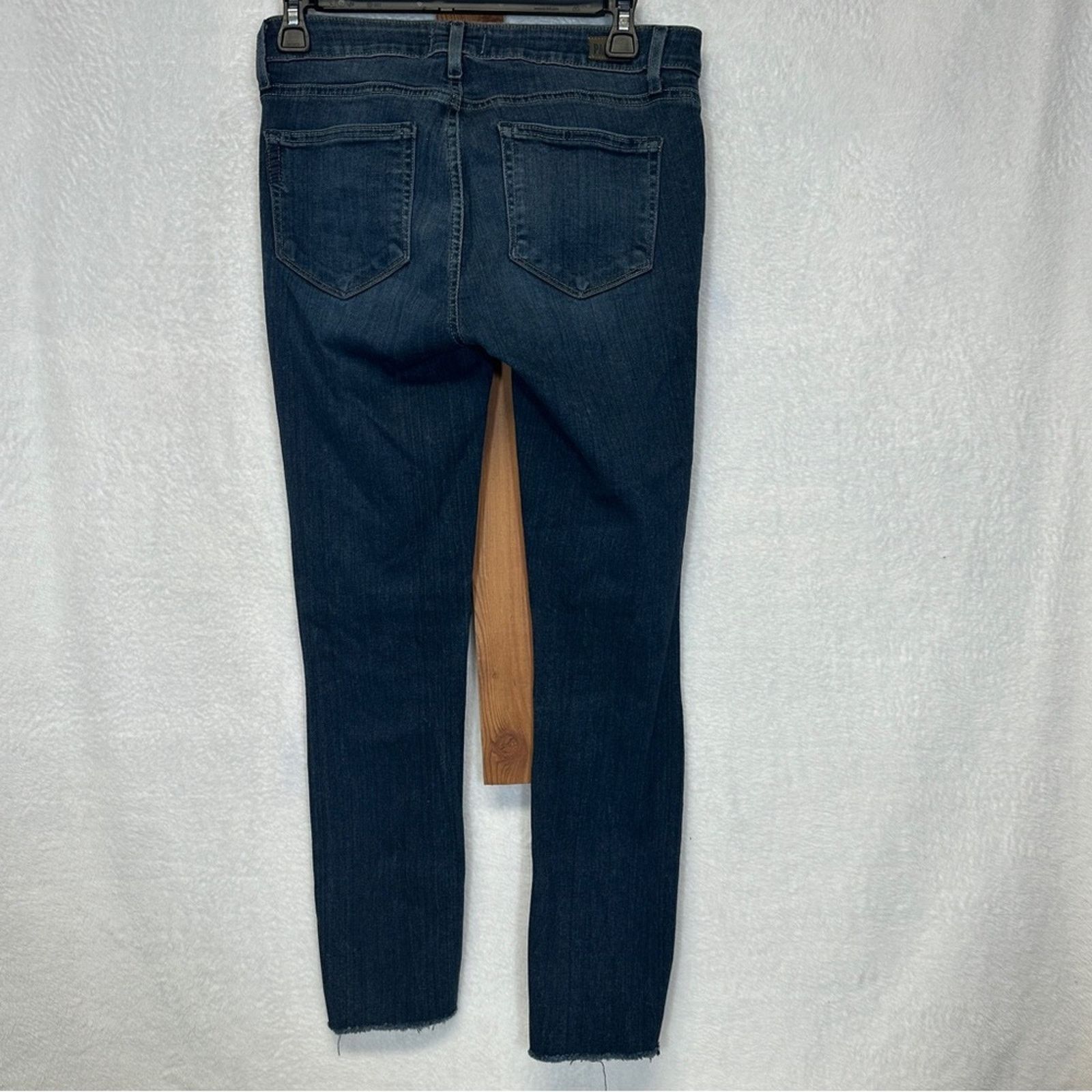 Paige Paige Verdugo Ankle Dark Wash Distressed Skinny Jeans Sz 29 Size 29" - 4 Thumbnail