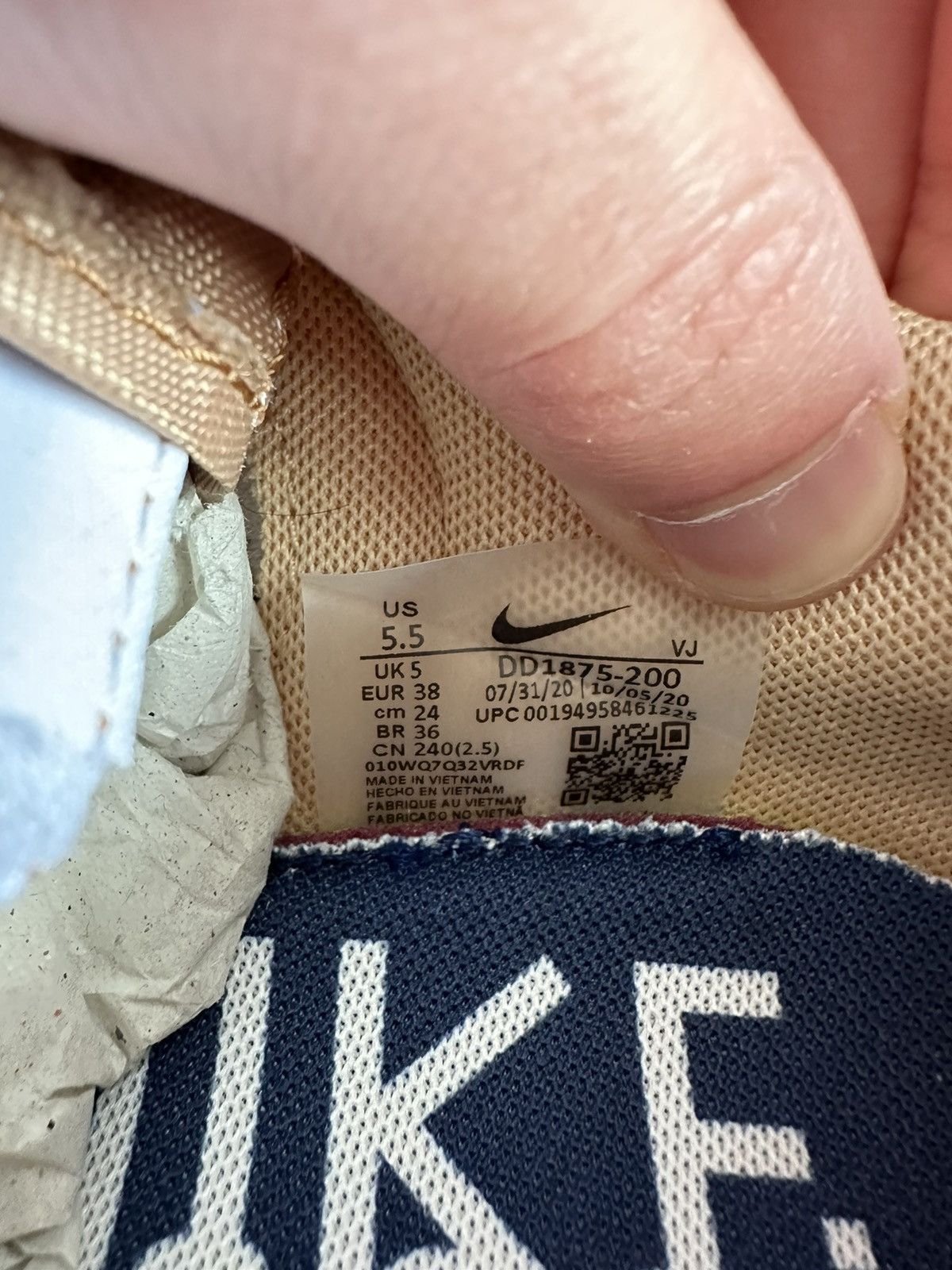 Nike × Sacai Nike Vaporwaffle Sacai ‘Sesame Blue Void’ Size US 5.5 / EU 38 - 7 Thumbnail