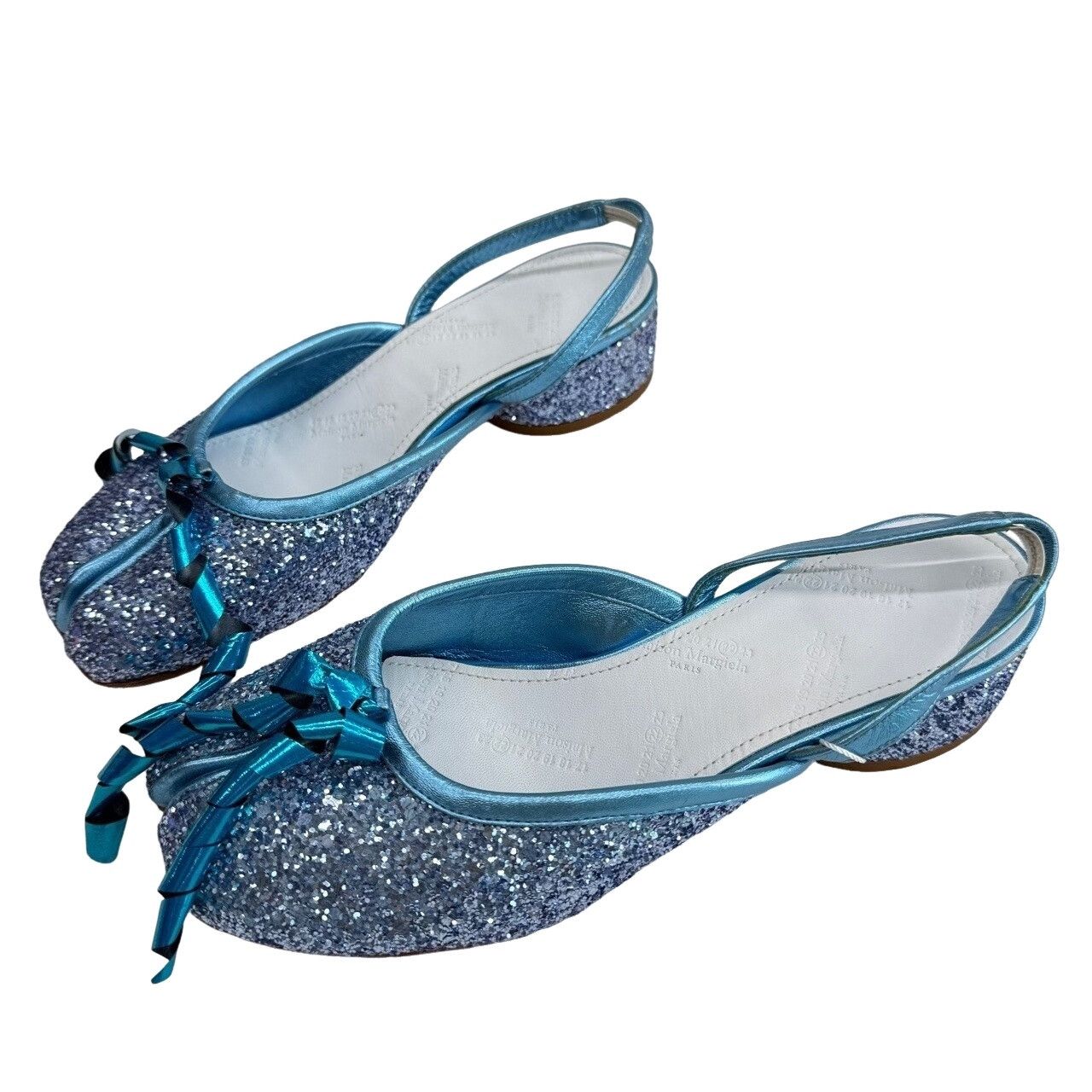 Maison Margiela Maison Margiela Blue Glitter Tabi Heels Size 37 Size US 7 / IT 37 - 1 Thumbnail