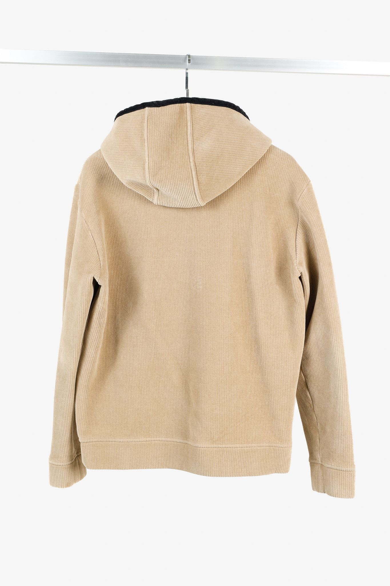 Fendi Fendi Tan Corduroy Logo-Embossed Zip Hooded Jacket Size US M / EU 48-50 / 2 - 2 Thumbnail