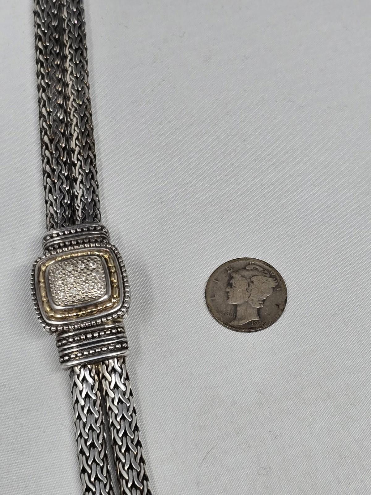 Other Gabrielle Bruni 925 & 14K Double Wheat Diamond Bracelet Size ONE SIZE - 2 Thumbnail