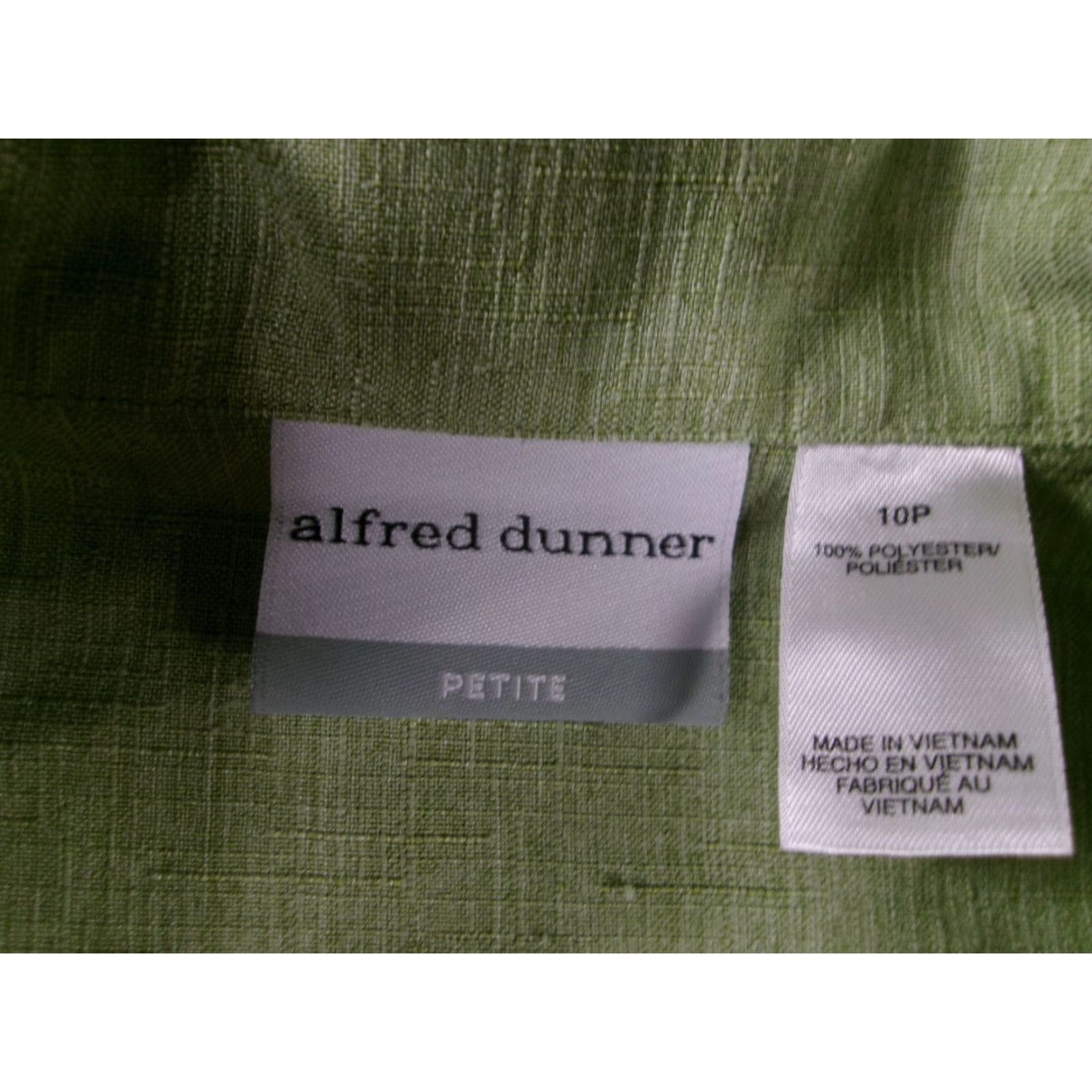 Vintage Alfred Dunner Jacket Womens 10P Green Petite 3 Button Notch Lapel Patch Pocket Size L / US 10 / IT 46 - 6 Thumbnail