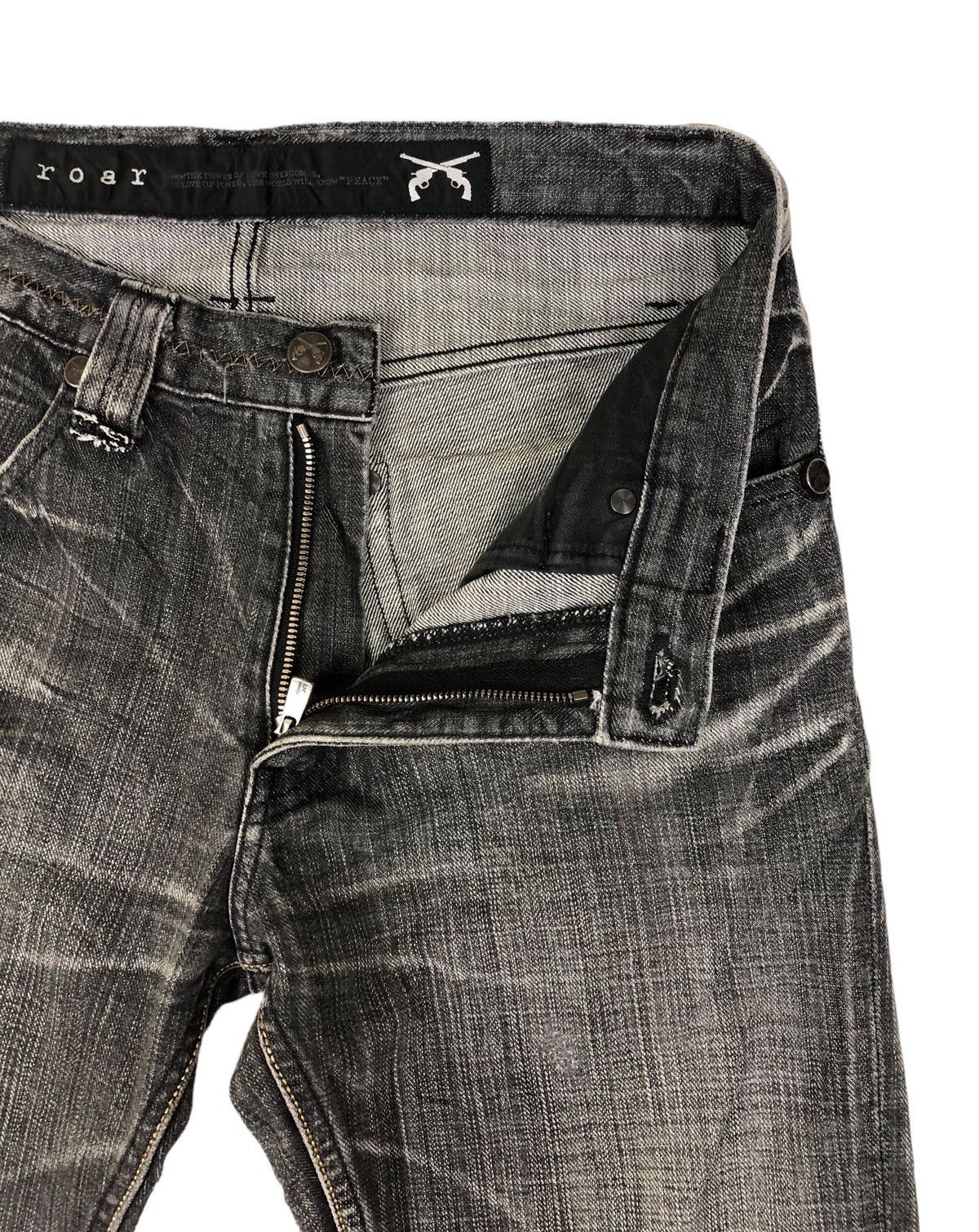 Japanese Brand Roar Guns Crosss Sword Black Denim Jeans Size US 30 / EU 46 - 8 Thumbnail