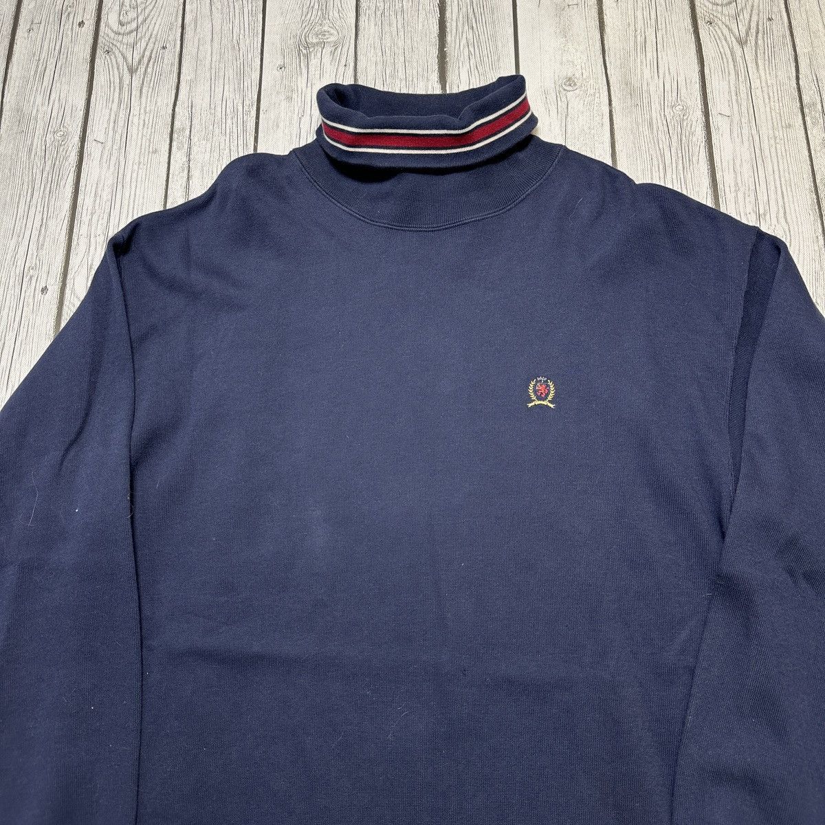 Tommy Hilfiger × Vintage Vintage Tommy Hilfiger turtleneck shirt Size US XL / EU 56 / 4 - 3 Thumbnail