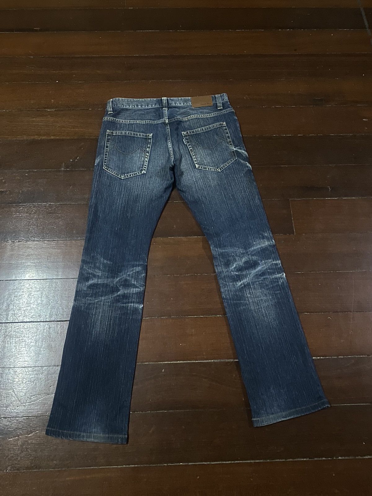 If Six Was Nine FIRE Tornado Mart Flare Denim Pants CLAWMARK DISTRESSED Size US 34 / EU 50 - 14 Thumbnail