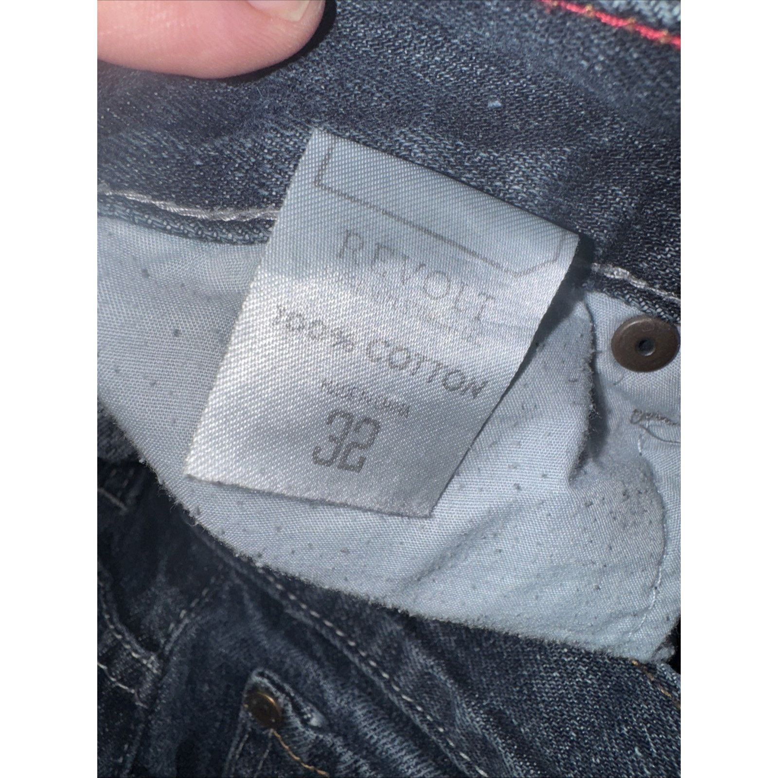 Vintage Active Ride Shop Revolt Denim Jeans 32x33 Dark Wash Skate Size US 32 / EU 48 - 5 Thumbnail