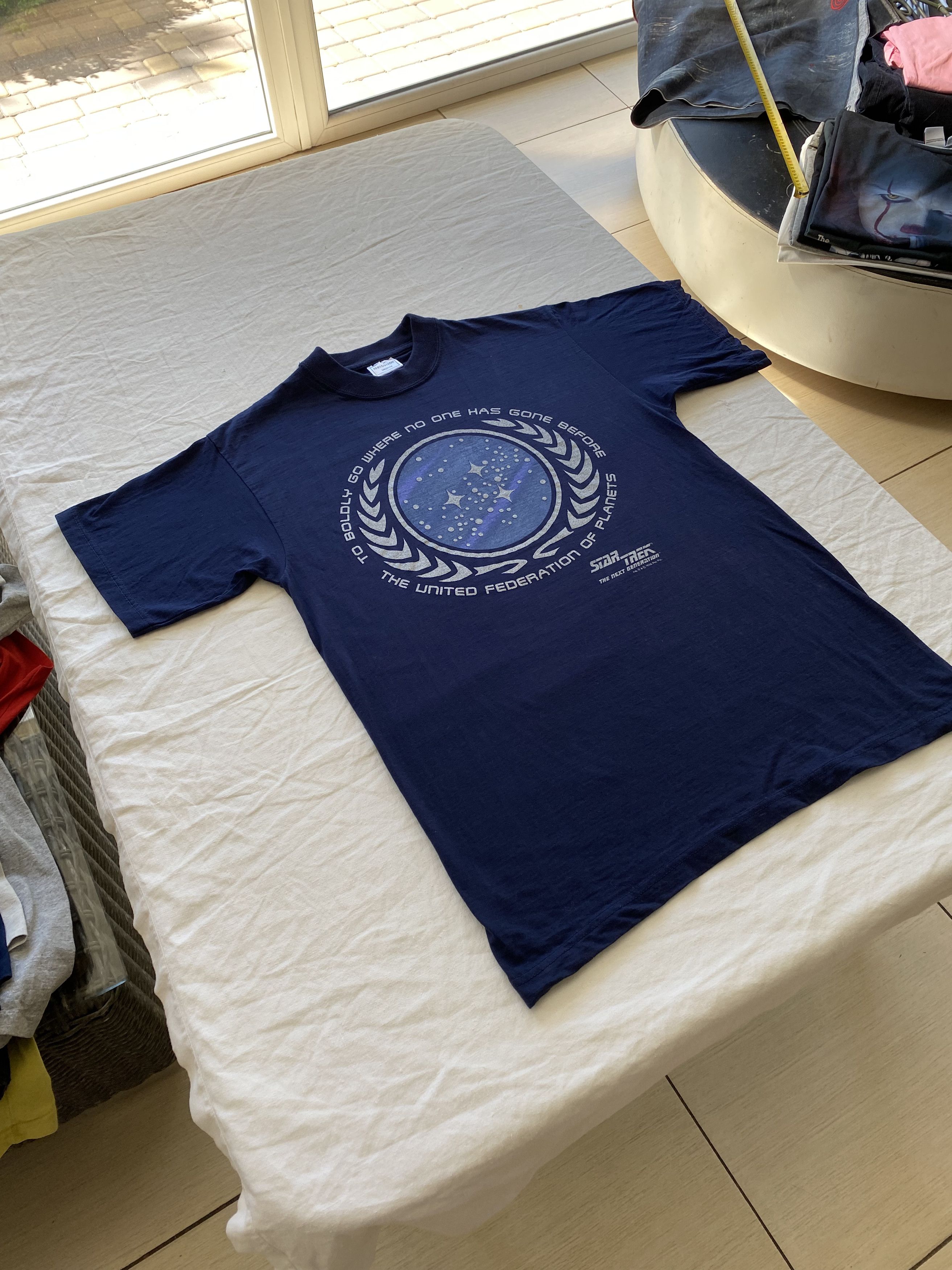 Vintage Vintage 1996 Star Trek Movie Series Navy Blue T-shirt Size US M / EU 48-50 / 2 - 16 Thumbnail
