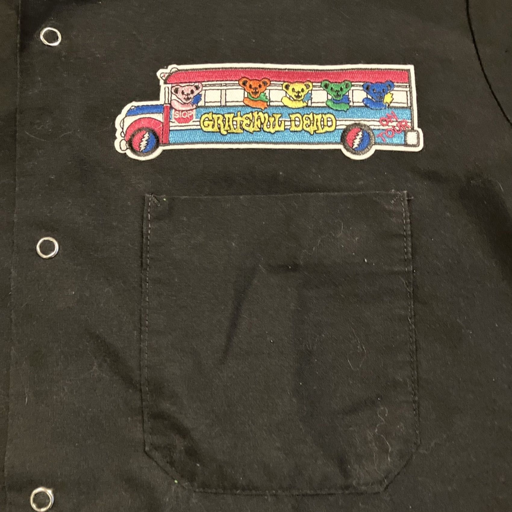 4SDESIGNS Chef Designs X Grateful Dead CUSTOM Work Shirt Large Black Short Sleeve Men L Size US L / EU 52-54 / 3 - 3 Thumbnail