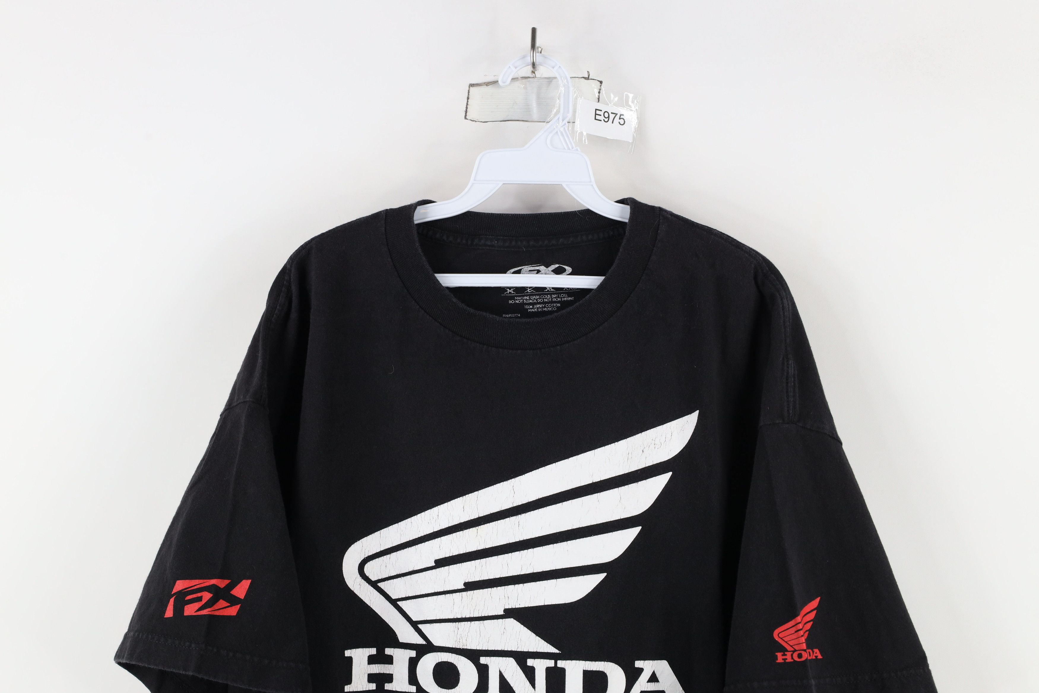 Vintage Vintage Y2K Factory Effex Honda Racing Spell T-Shirt Black Size US XXL / EU 58 / 5 - 2 Thumbnail