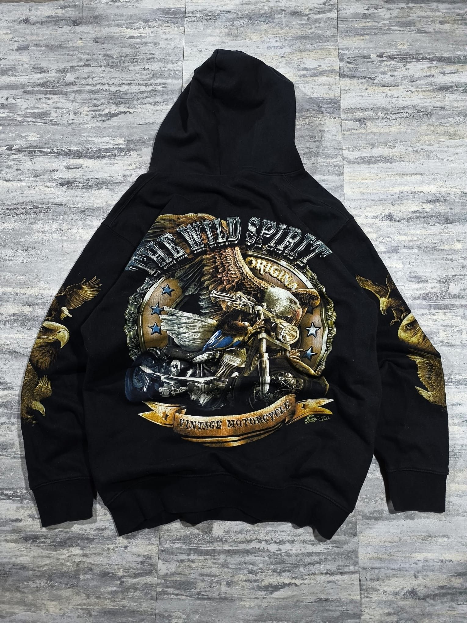 West Coast Choppers vintage moto choppers biker trashed hoodie Size US L / EU 52-54 / 3 - 3 Thumbnail