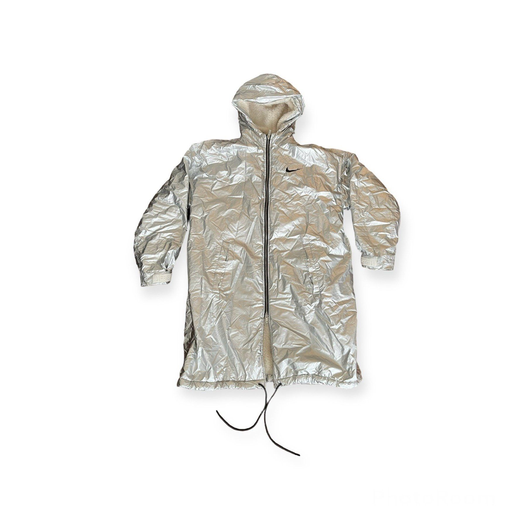 Fear of god x nike parka jacket metallic silver best sale