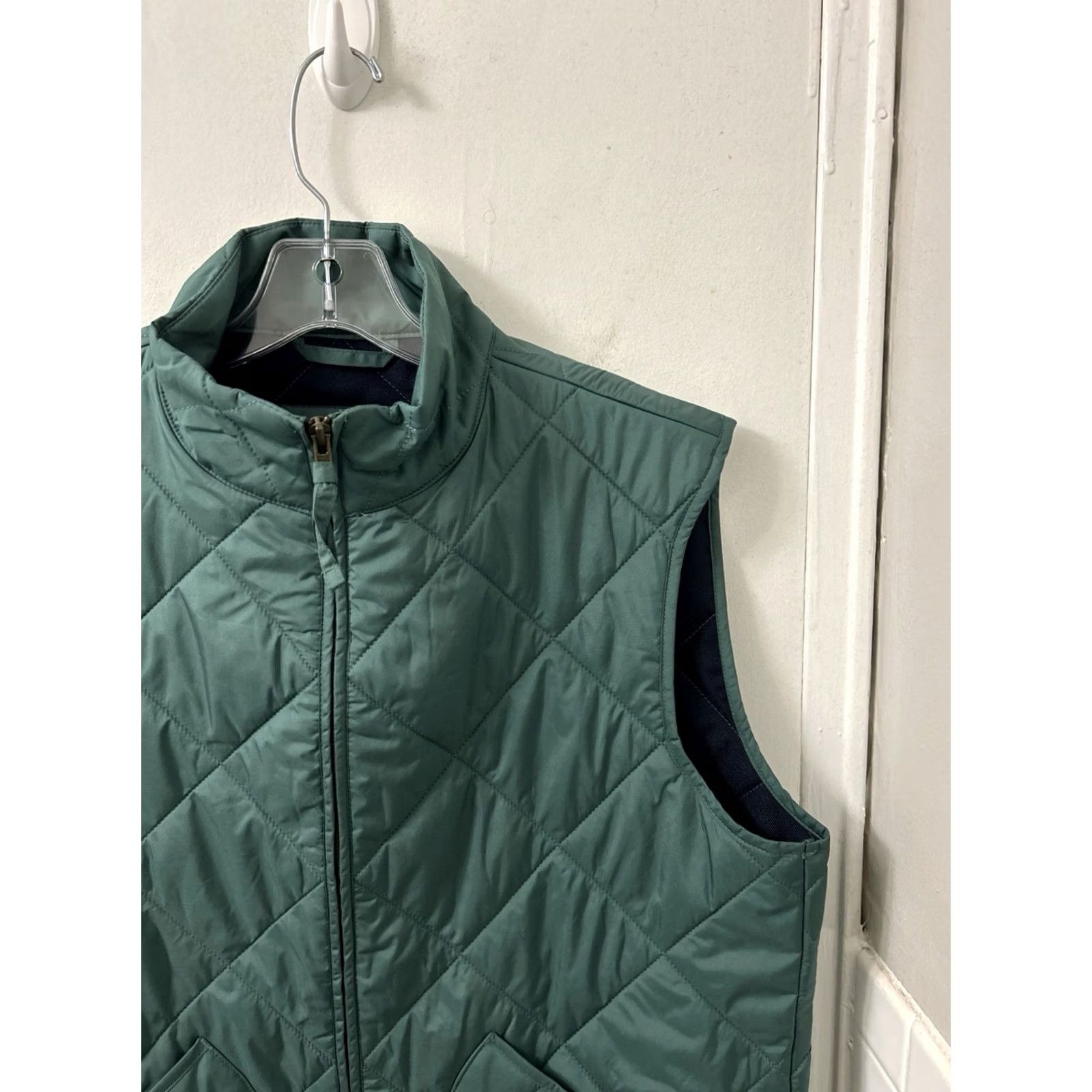 Vintage J Crew Re-Imagined Sussex Quilted Vest Mens M Green Full Zip Jacket Outerwear Size US M / EU 48-50 / 2 - 4 Thumbnail