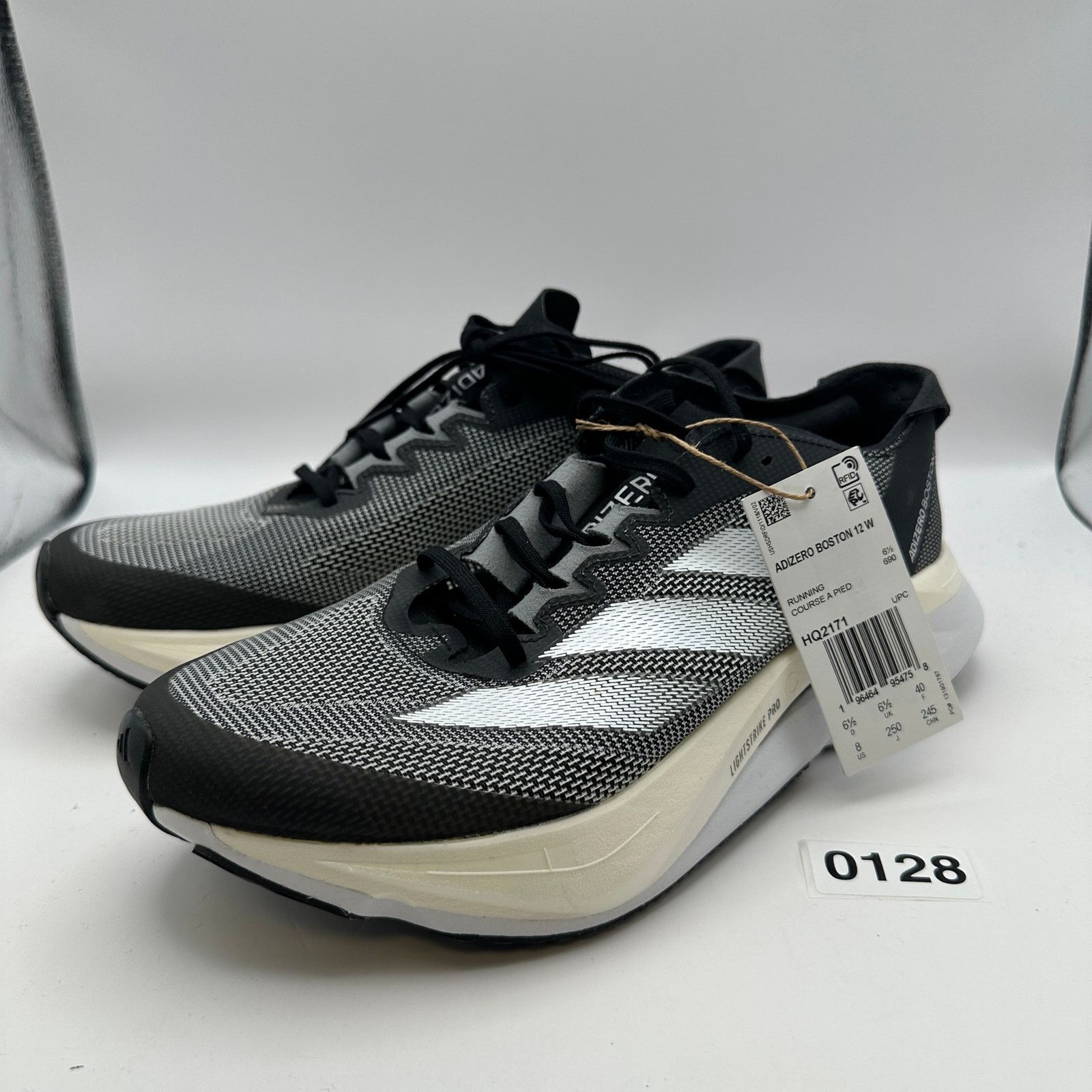 Adidas ADIDAS Adizero Boston 12 Women's Size 8 Black Carbon HQ2171 Size US 8 / IT 38 - 2 Thumbnail