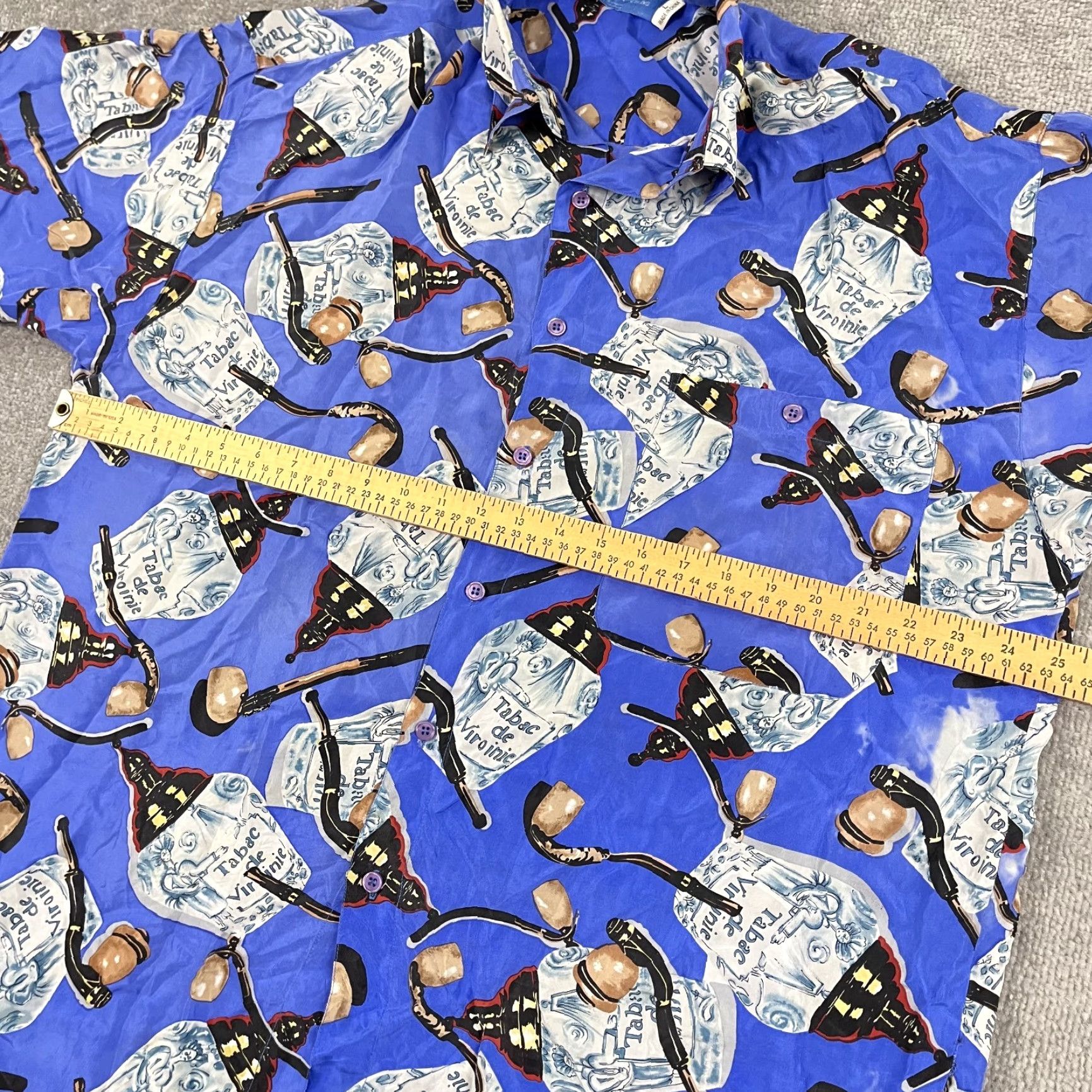 Vintage Silk Club Button-Up Shirt Men's Large Geometric Blue 90s Retro Casual Size US L / EU 52-54 / 3 - 4 Thumbnail