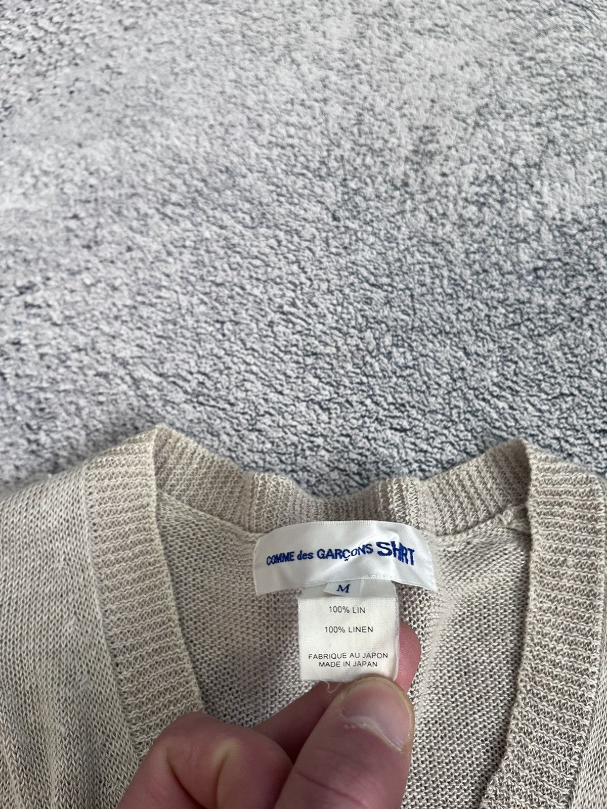 Comme des Garcons × Vintage Comme Des Garsons CDG Mens Sweater Long Sleeve Linen Japan Size US M / EU 48-50 / 2 - 6 Thumbnail