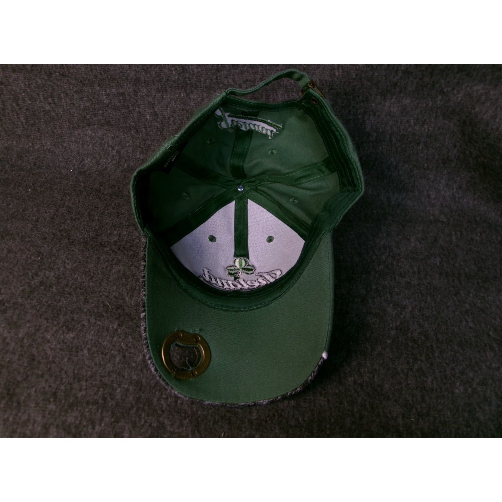 Vintage VINTAGE Super Green Apparel Hat Cap Strap Back Adjustable Adult Green Ireland Shamrock Size ONE SIZE - 6 Thumbnail