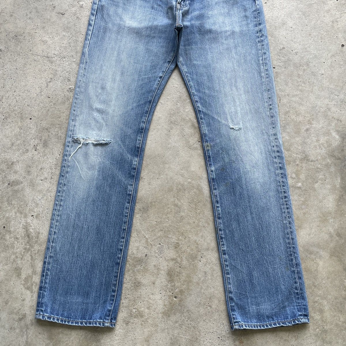 Japanese Brand Vintage Japanese Distressed Denim Faded Jeans Pants W32x33 Size US 32 / EU 48 - 4 Thumbnail