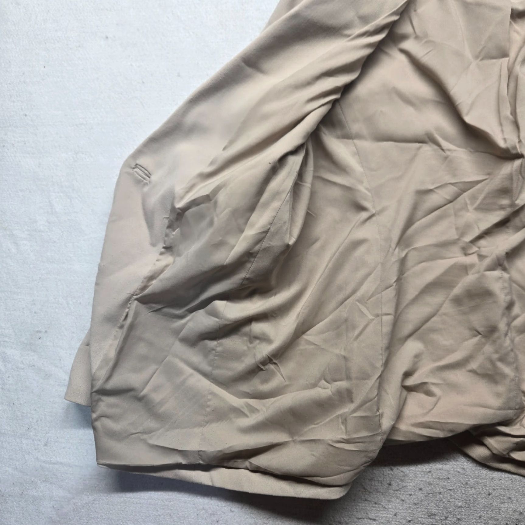 Vintage Appleseed's Jacket Women 14P Petite Tan Beige Coat Short 3/4 Sleeve Business Casual Brown Cotton Blend Lining Polyester Vintage No Size XL / US 12-14 / IT 48-50 - 3 Thumbnail