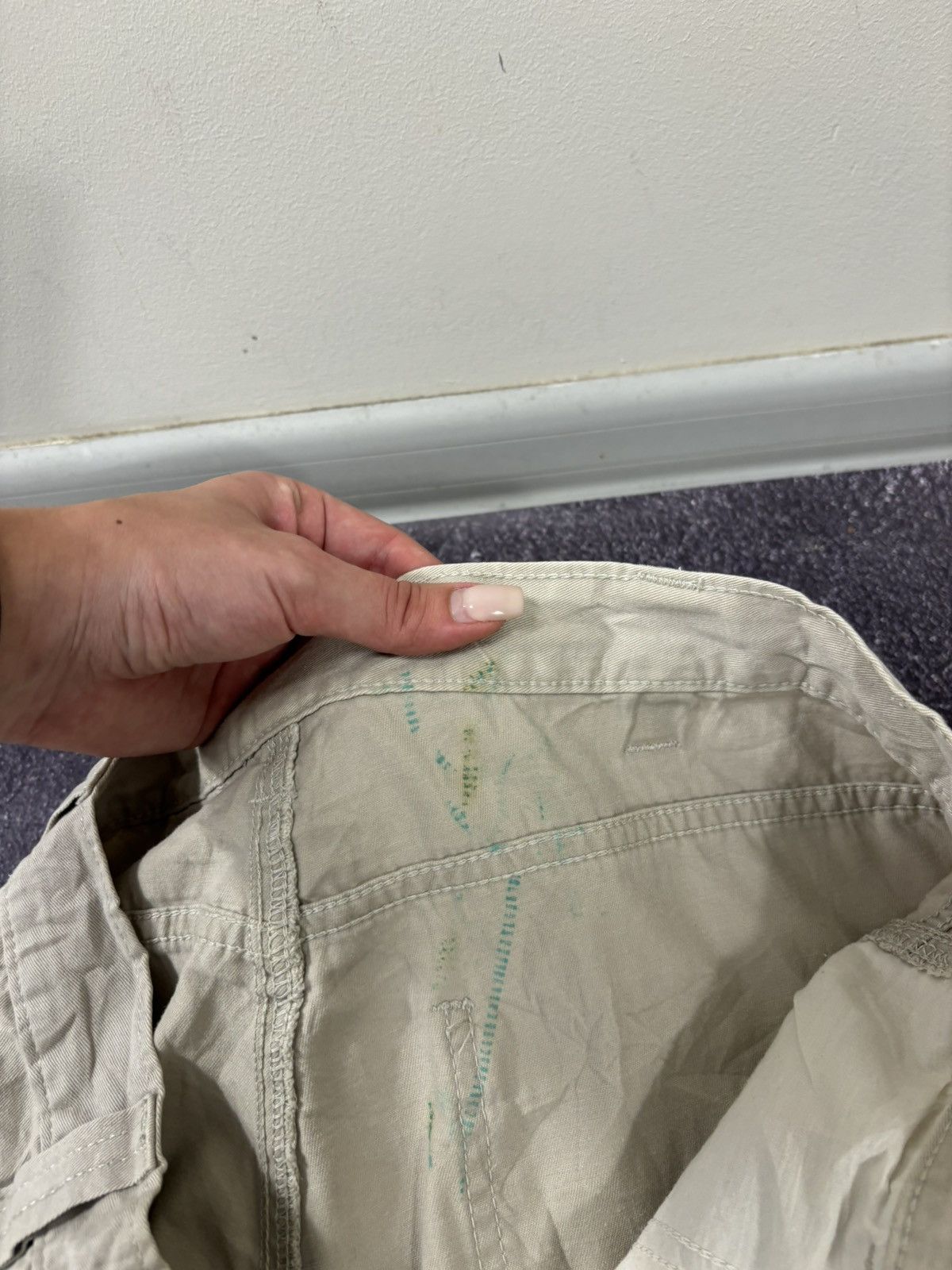 Vintage Vintage Wrangler Y2K American Beige Hype Baggy Cargo Shorts Size US 38 / EU 54 - 13 Thumbnail