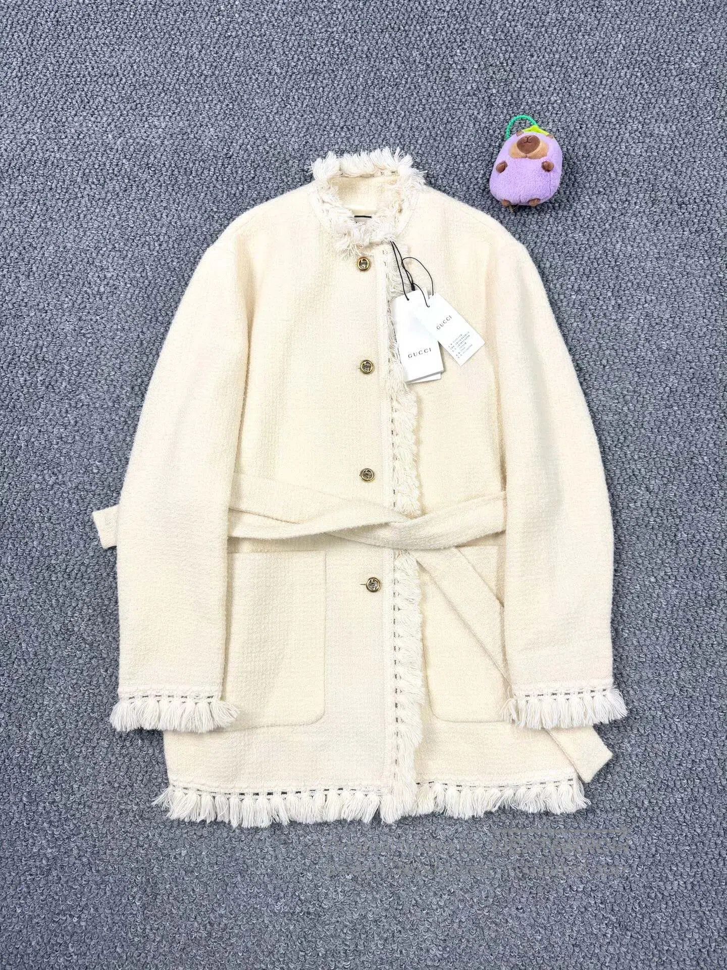Gucci Guicci Beige Fringe Tweed Mini Chanel Jacket| Size XS / US 0-2 / IT 36-38 - 1 Thumbnail