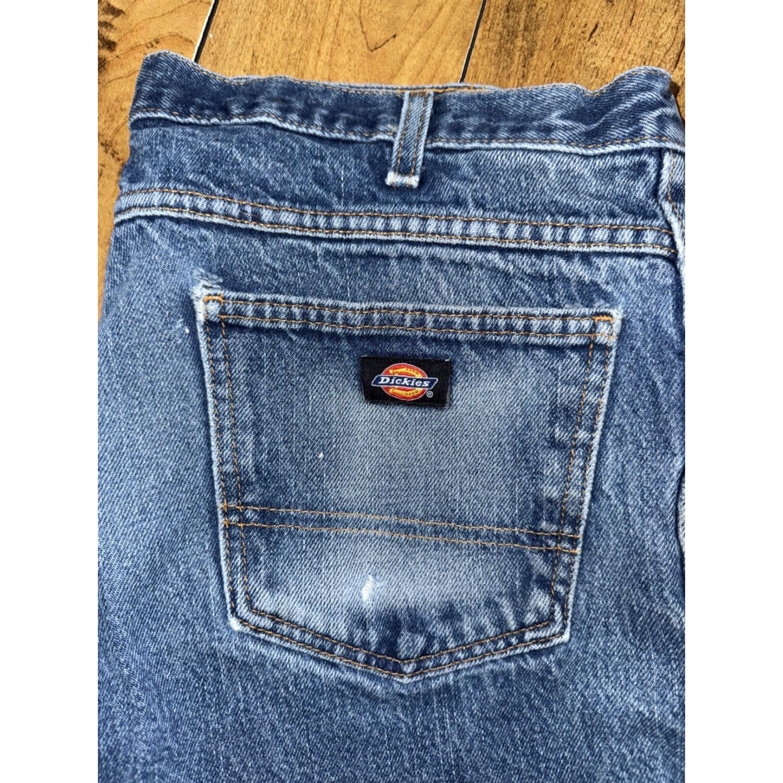 Dickies VINTAGE Dickies Jeans Denim 36x30 Men Blue Straight 36in Inseam Mens Jeans Heavy Denim Vintage Size US 36 / EU 52 - 2 Thumbnail