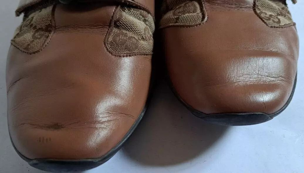 Gucci GUCCI Guccissima canvas and leather sneakers Size US 7.5 / EU 40-41 - 6 Thumbnail