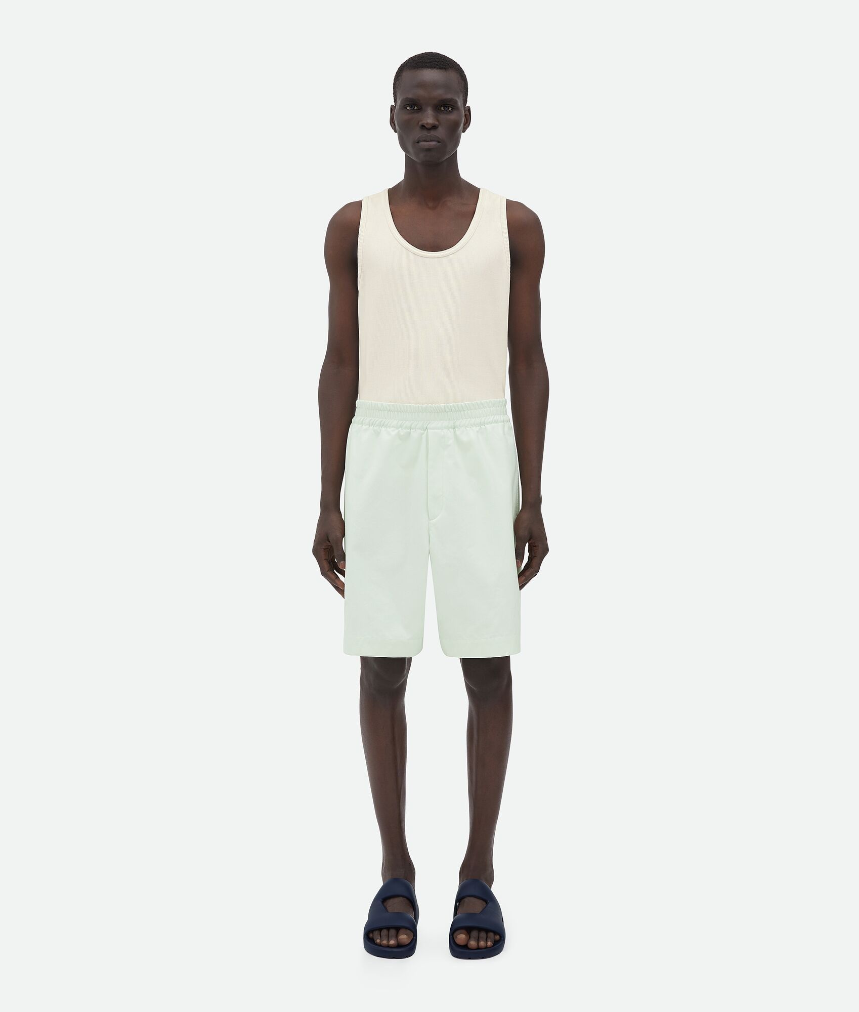 o1loc1c0125 744304 Cotton Shorts in Mint Green