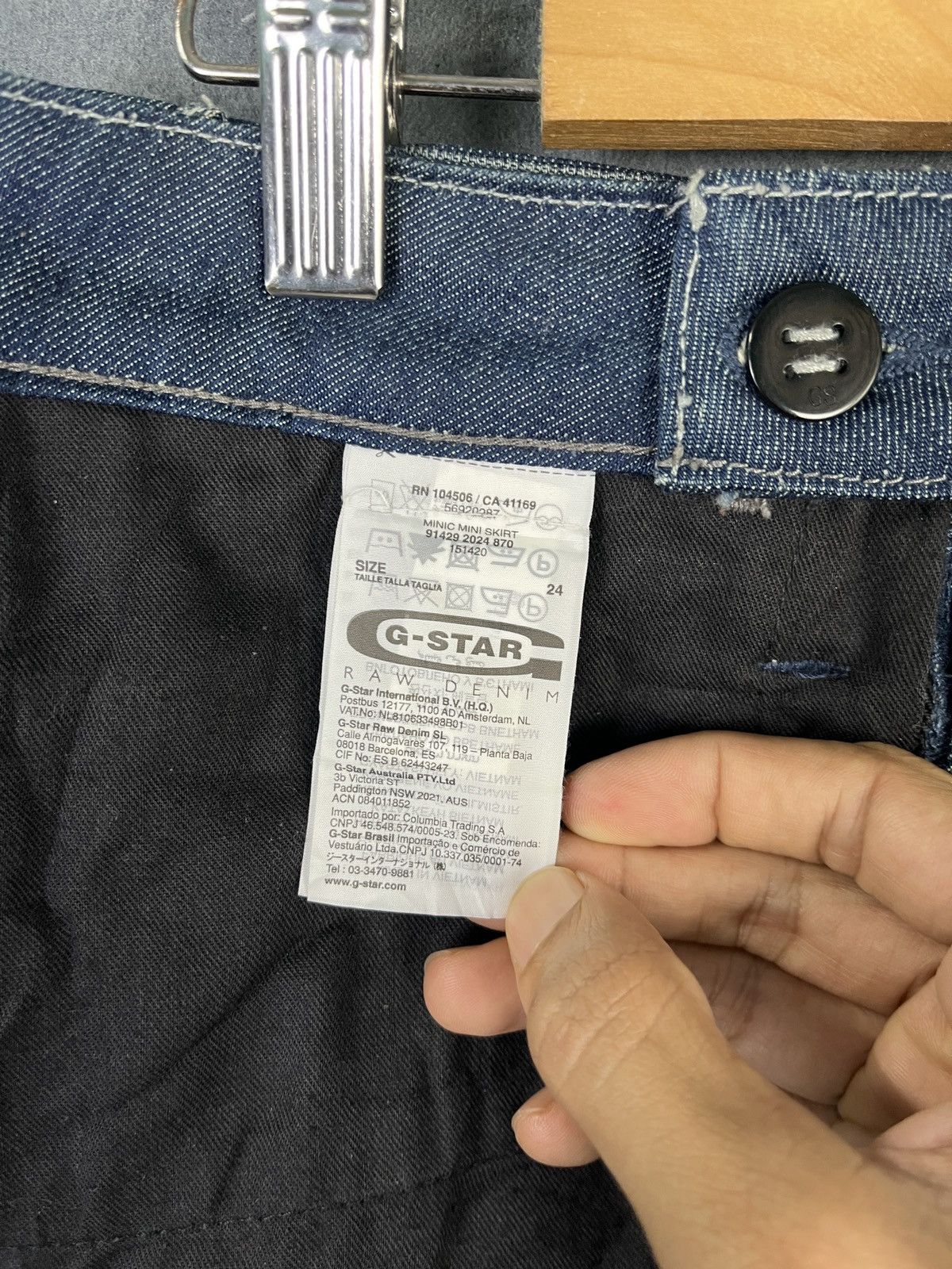 G-Star × Japanese Brand G Star Raw Denim Minic Mini Skirt Size 29" - 11 Thumbnail
