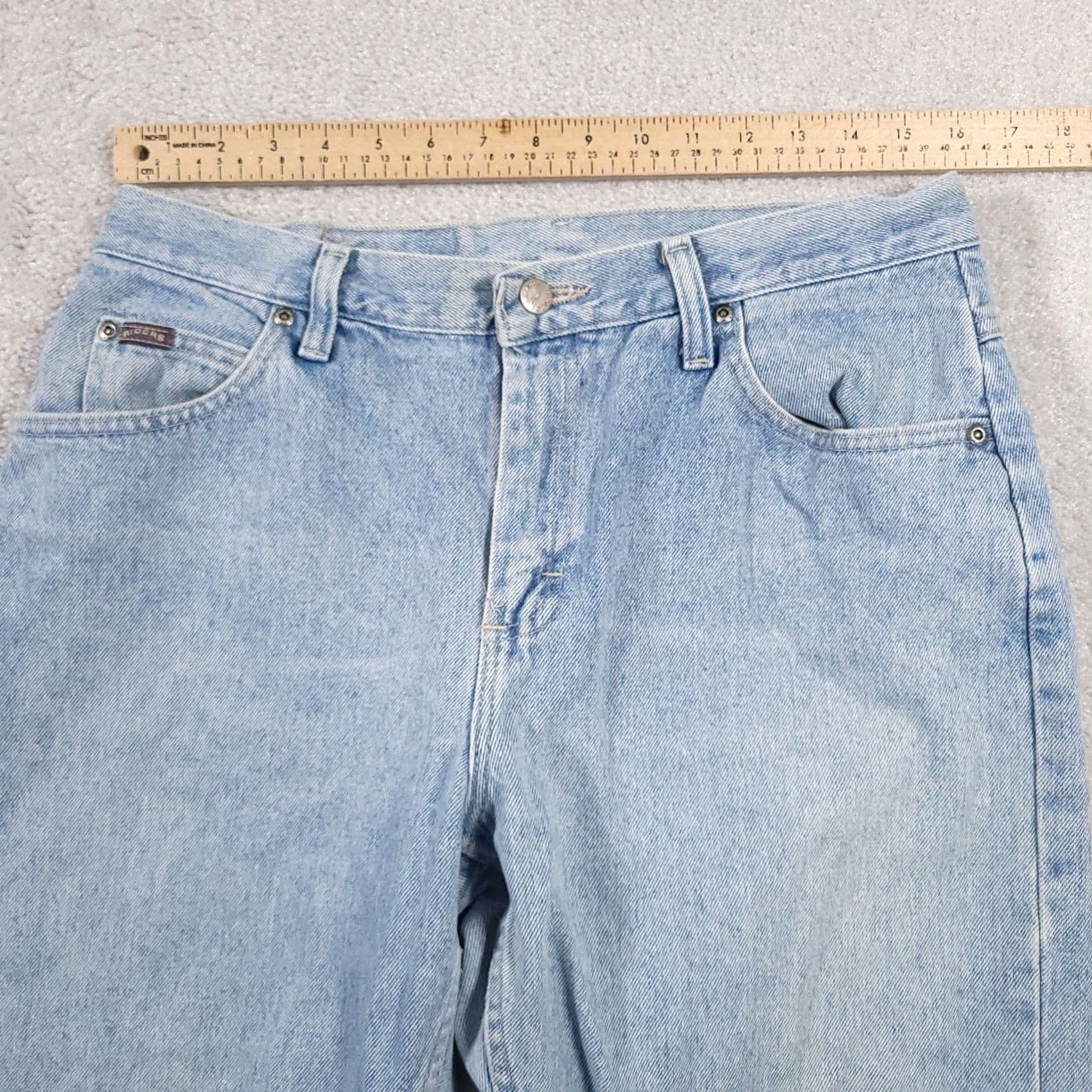 Lee Vtg Lee Riders Jeans Women's 12P Petite Classic Fit Denim Tapered Leg Light Wash Jeans Size 34" / US 12 / IT 48 - 7 Thumbnail