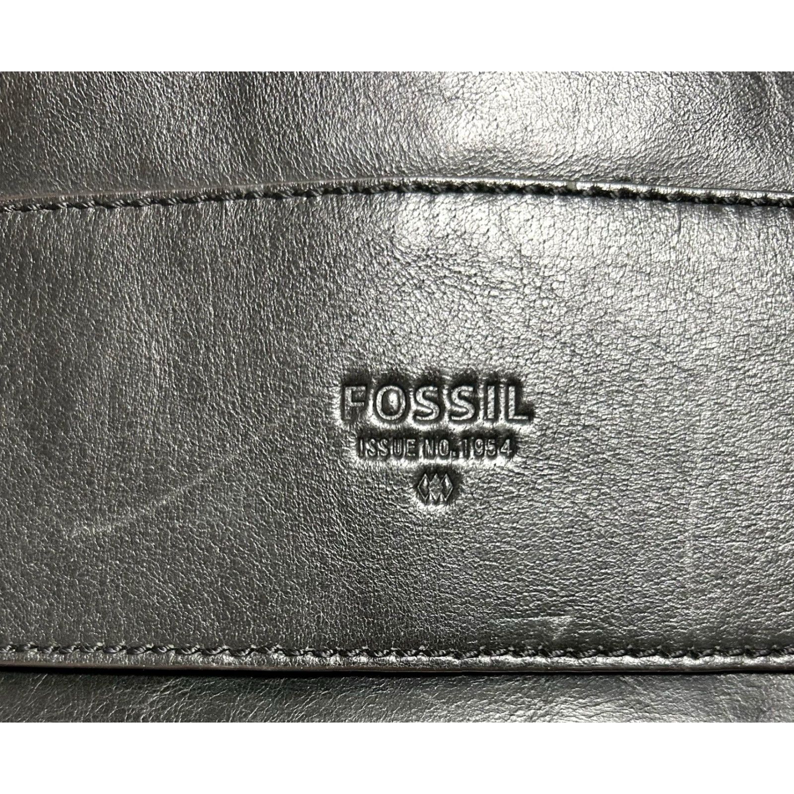 Fossil FOSSIL Black Leather Crossbody Messenger Laptop Bag Crossbody School Size ONE SIZE - 5 Thumbnail