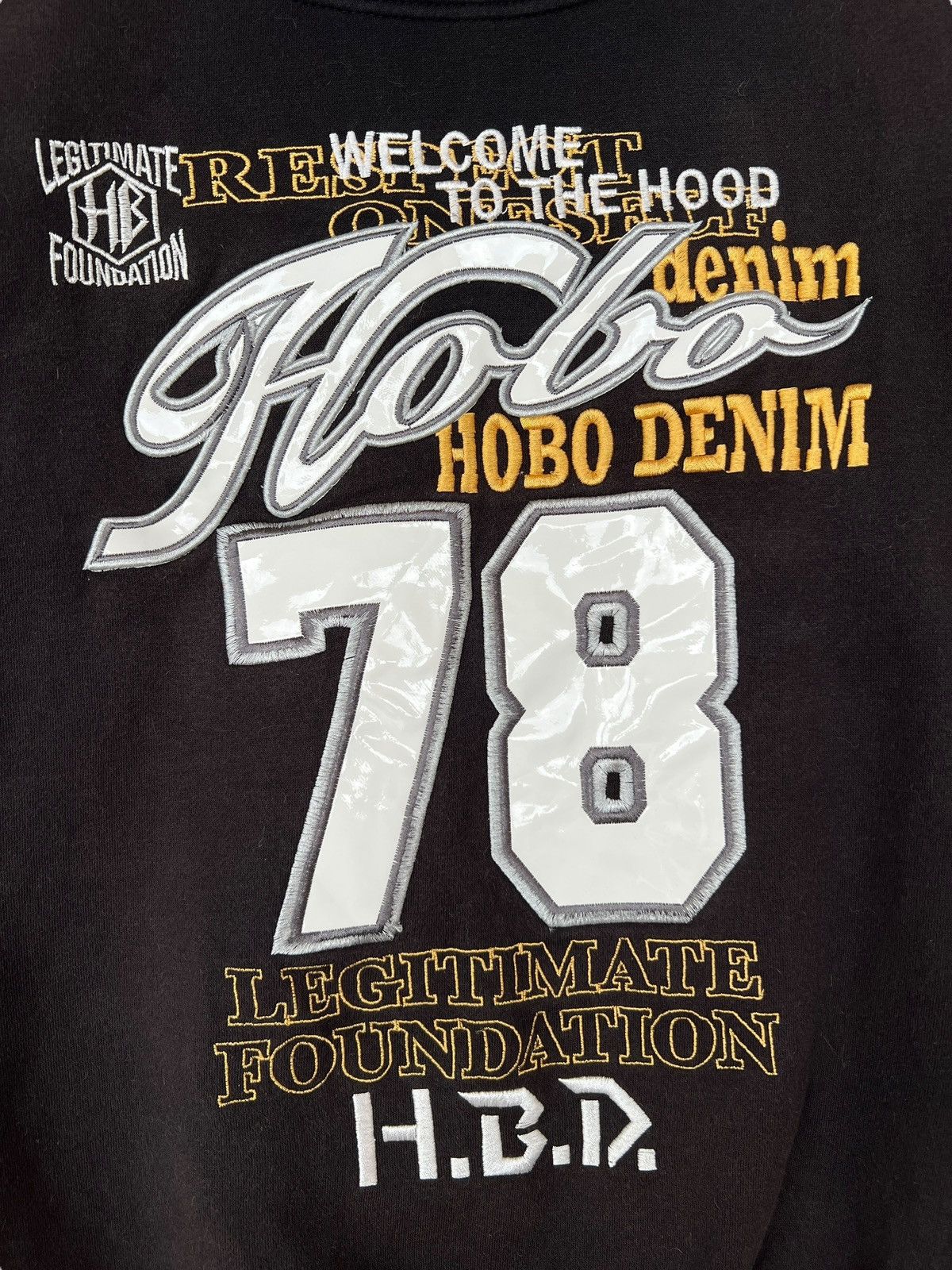Hobo Vintage Y2K Hobo Embroidered Logo Black Baggy Zipper Hoodie Size US XL / EU 56 / 4 - 5 Thumbnail