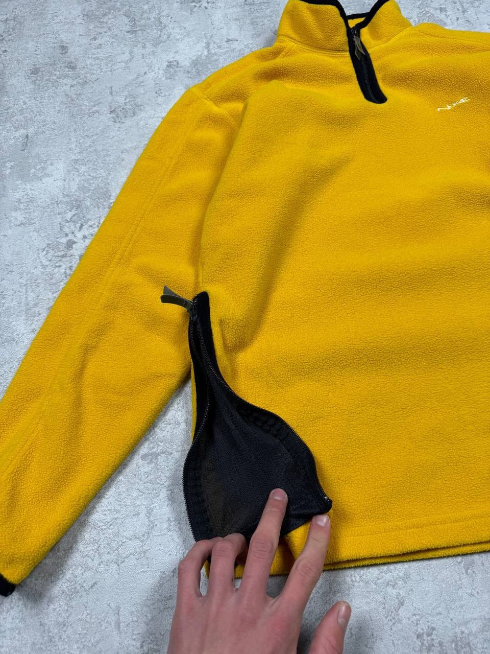 Nike Vintage Nike 1/4 Zip Yellow Fleece Size S Size US S / EU 44-46 / 1 - 4 Thumbnail