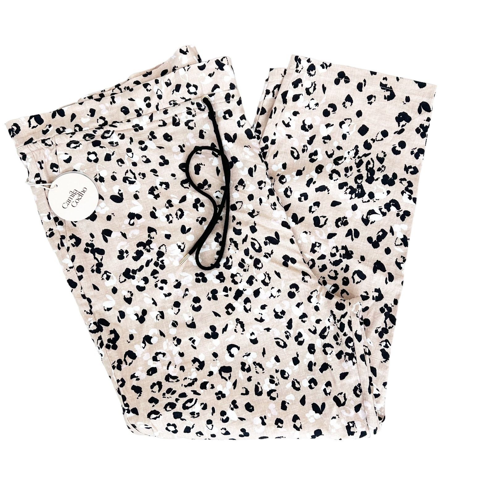 Other Camila Coelho Wren Linen Blend Leopard Print Pants Sz XL Size 38" / US 16 / IT 52 - 1 Thumbnail
