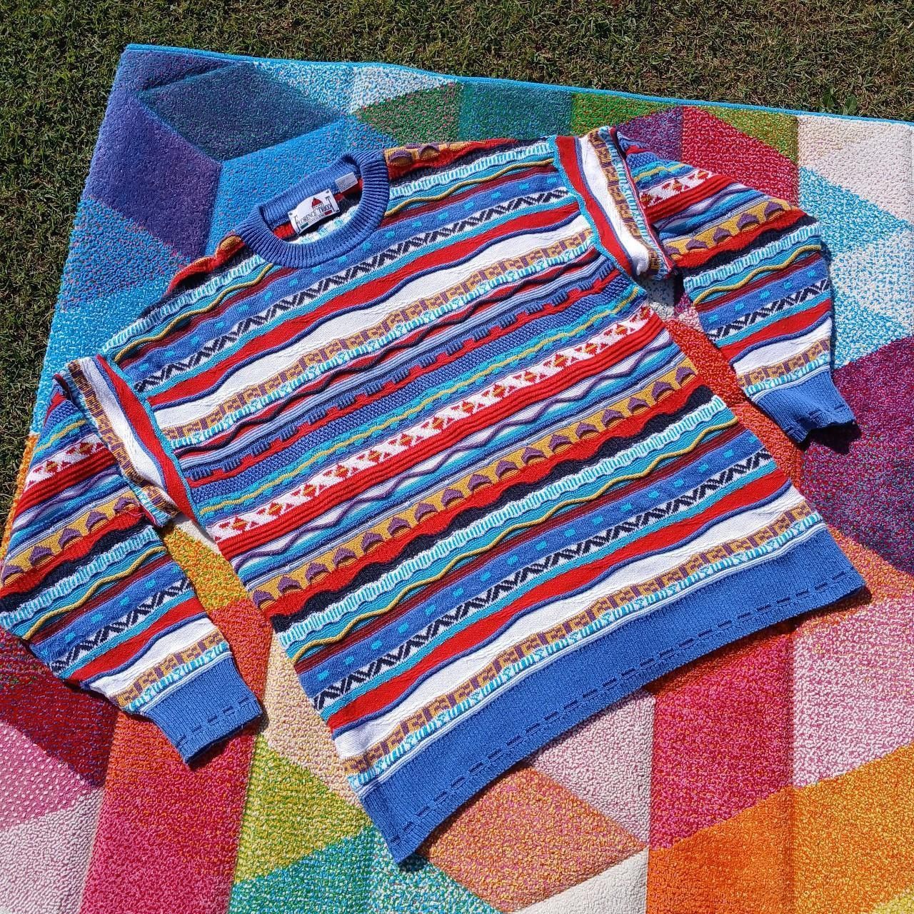 Florence Tricot Vintage 90s 3D knit jumper Size US XXL / EU 58 / 5 - 2 Thumbnail