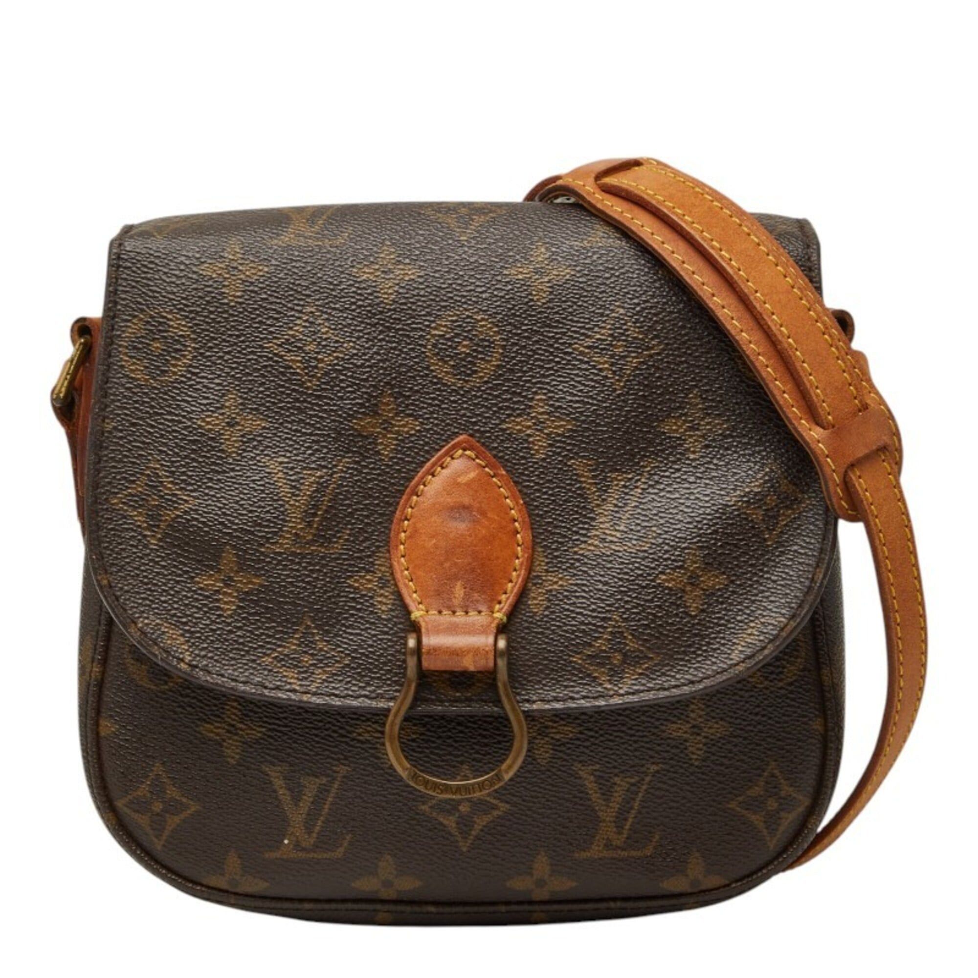 Louis Vuitton Louis Vuitton Monogram Mini Saint Cloud Shoulder Bag M51244 Brown Leather Women's LOUIS VUITTON Size ONE SIZE - 1 Thumbnail