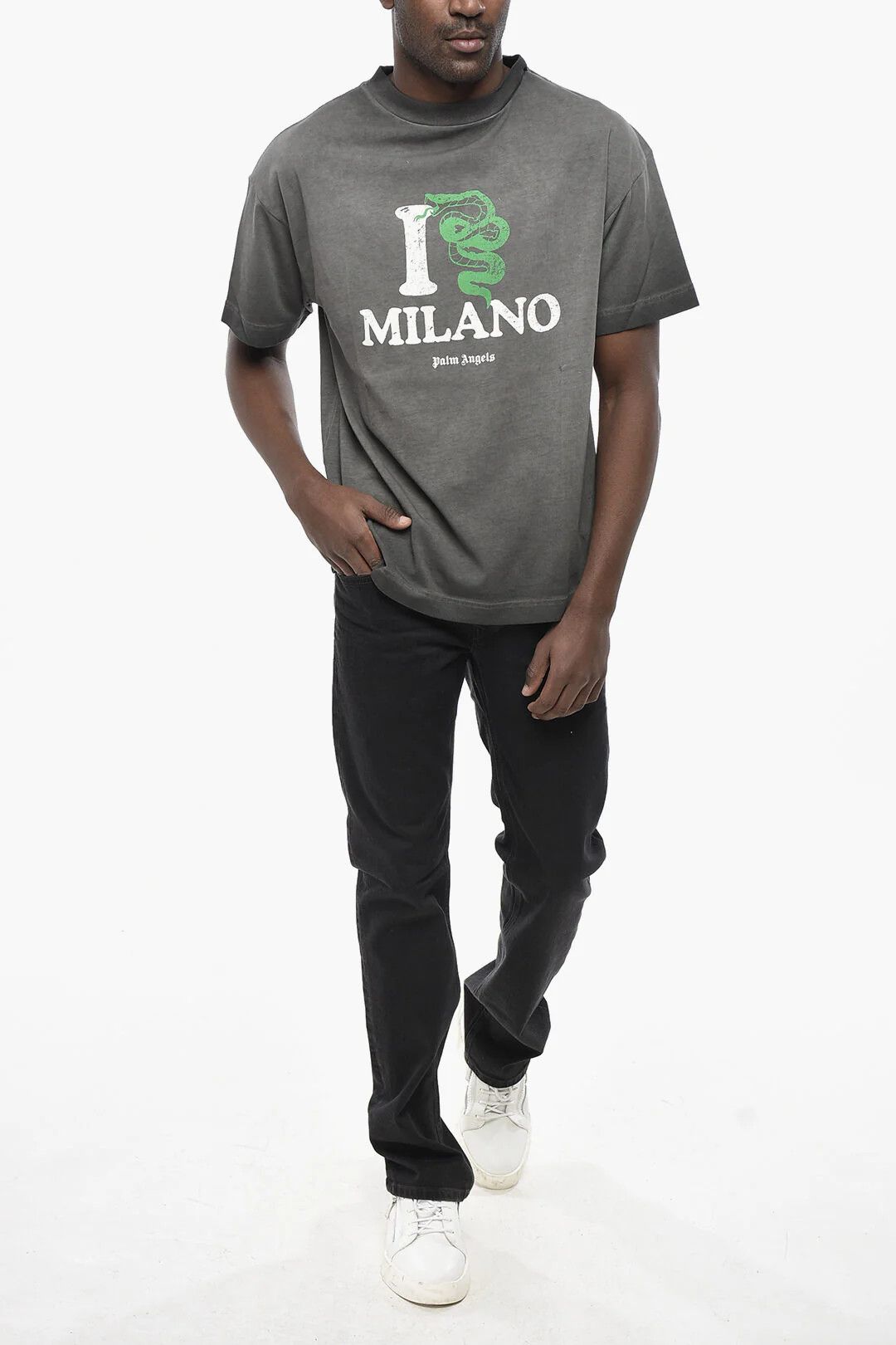 Palm Angels og1mm0226 Cotton T-Shirt in Grey Size US M / EU 48-50 / 2 - 4 Thumbnail