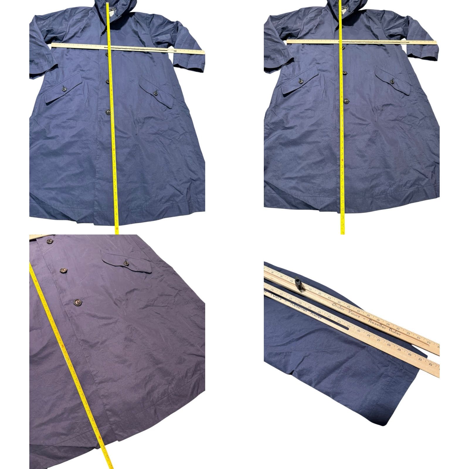 Issey Miyake Vtg ISSEY MIYAKE MEN Navy Nylon Windcoat Trench Coat Hooded ME29-FA011 M Oversized Jackets? Size M / US 6-8 / IT 42-44 - 10 Thumbnail