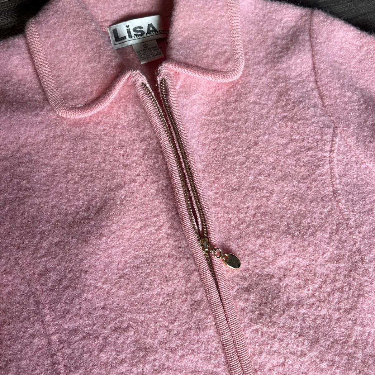 Vintage Vintage 1980s Lisa International Boiled Wool Zip Up Sweater Size S / US 4 / IT 40 - 4 Thumbnail